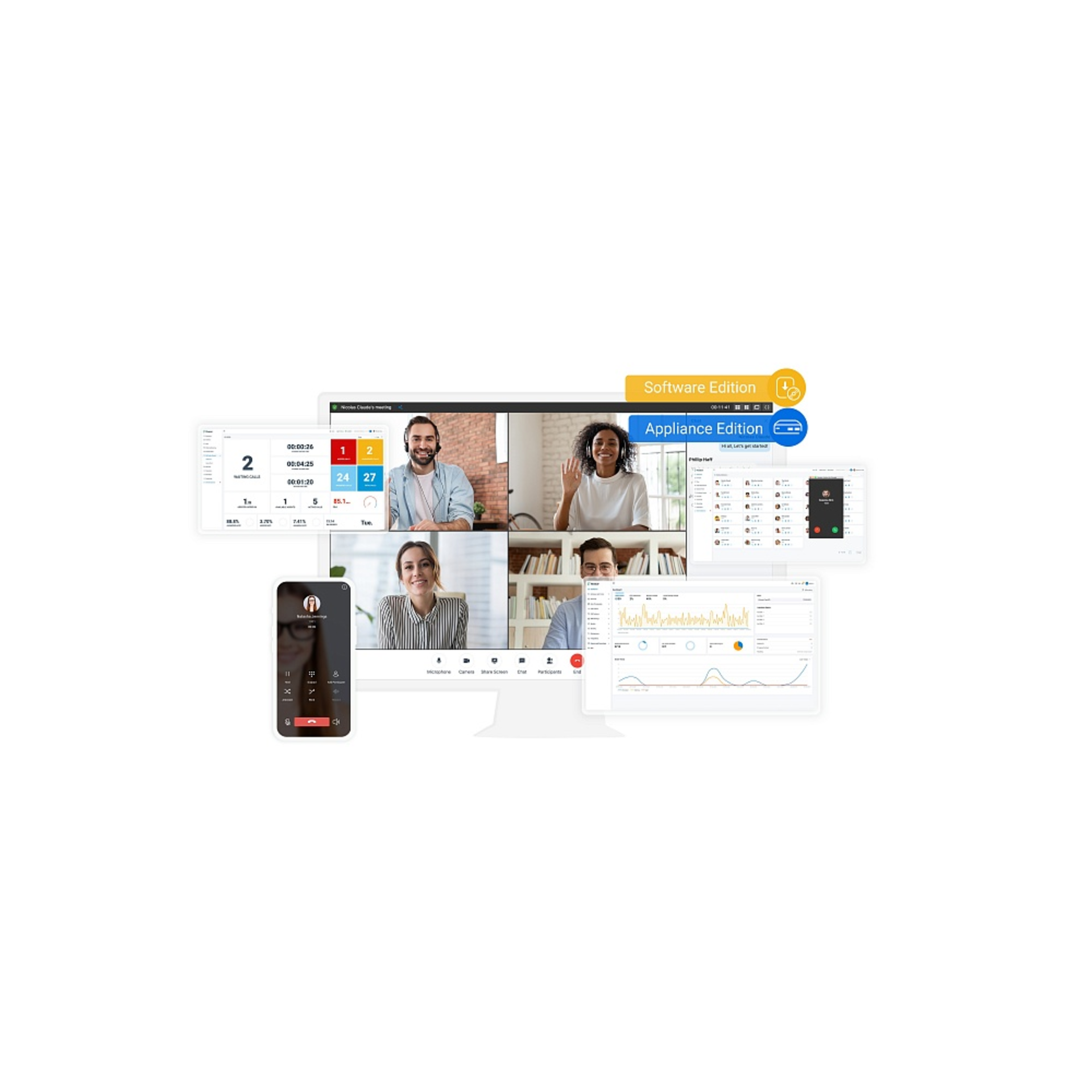 PSE 50 Enterprise License Initial Pack, 50 абонентов и 12 вызовов (базовая лицензия на 1 год)