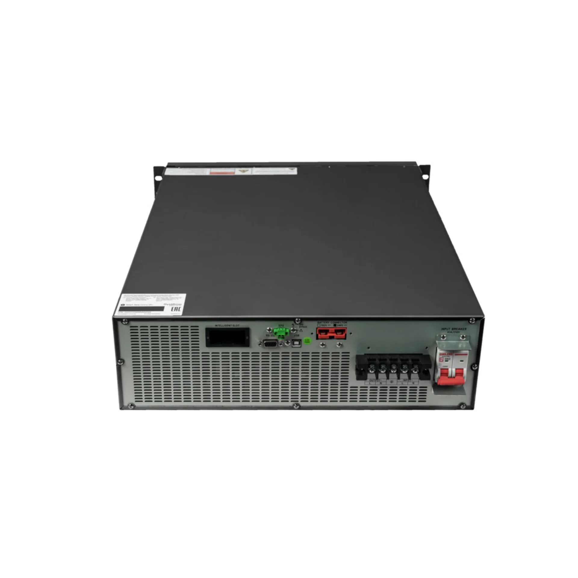 Источник бесперебойного питания Smart-Save Online SRV Systeme Electric 10000 ВА, монтаж в стойку 6U, 230 В, 1:1, клеммный вход/выход, SmartSlot, LCD,