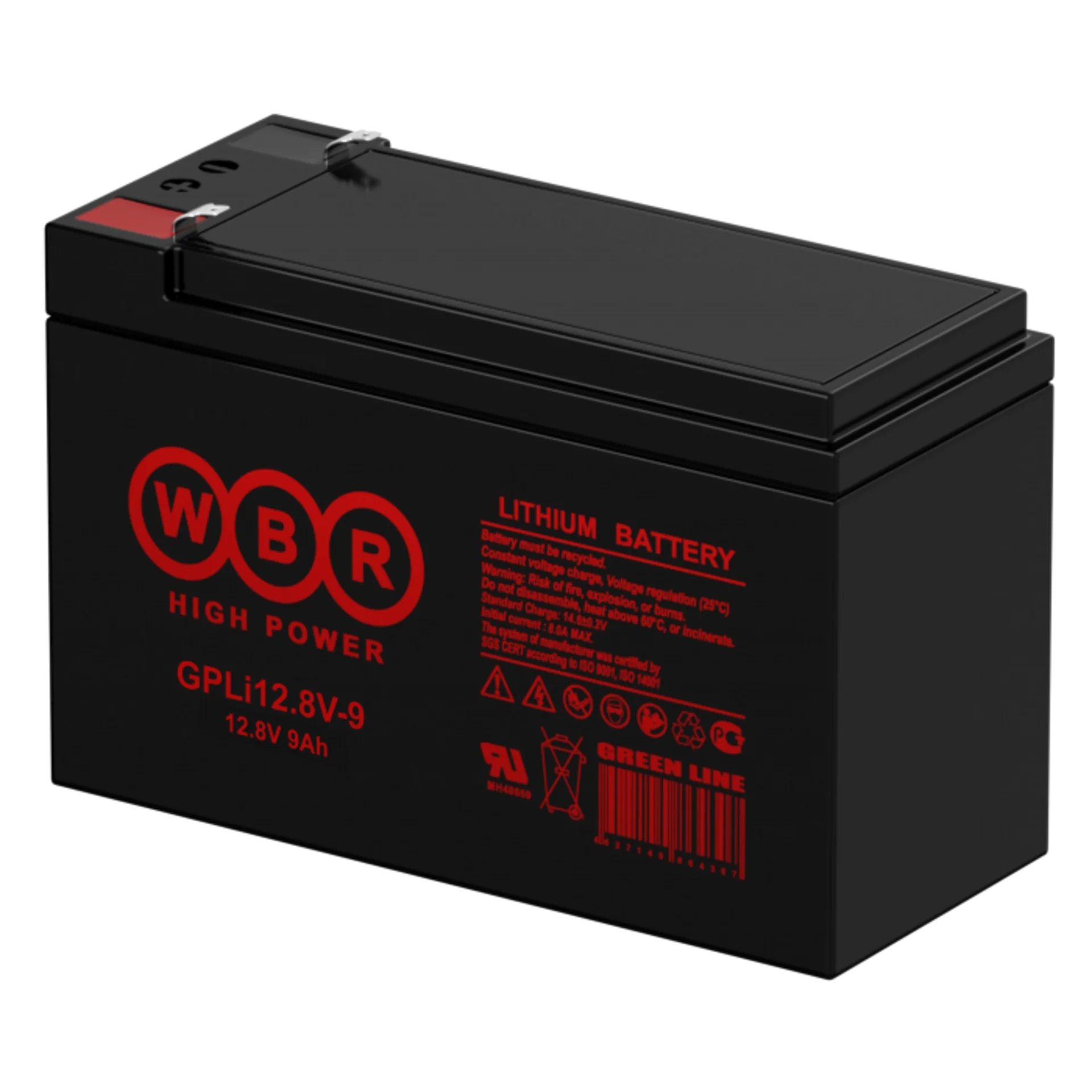 Литий-железо-фосфатный (LiFePO) аккумулятор WBR GPLi 12.8V-9