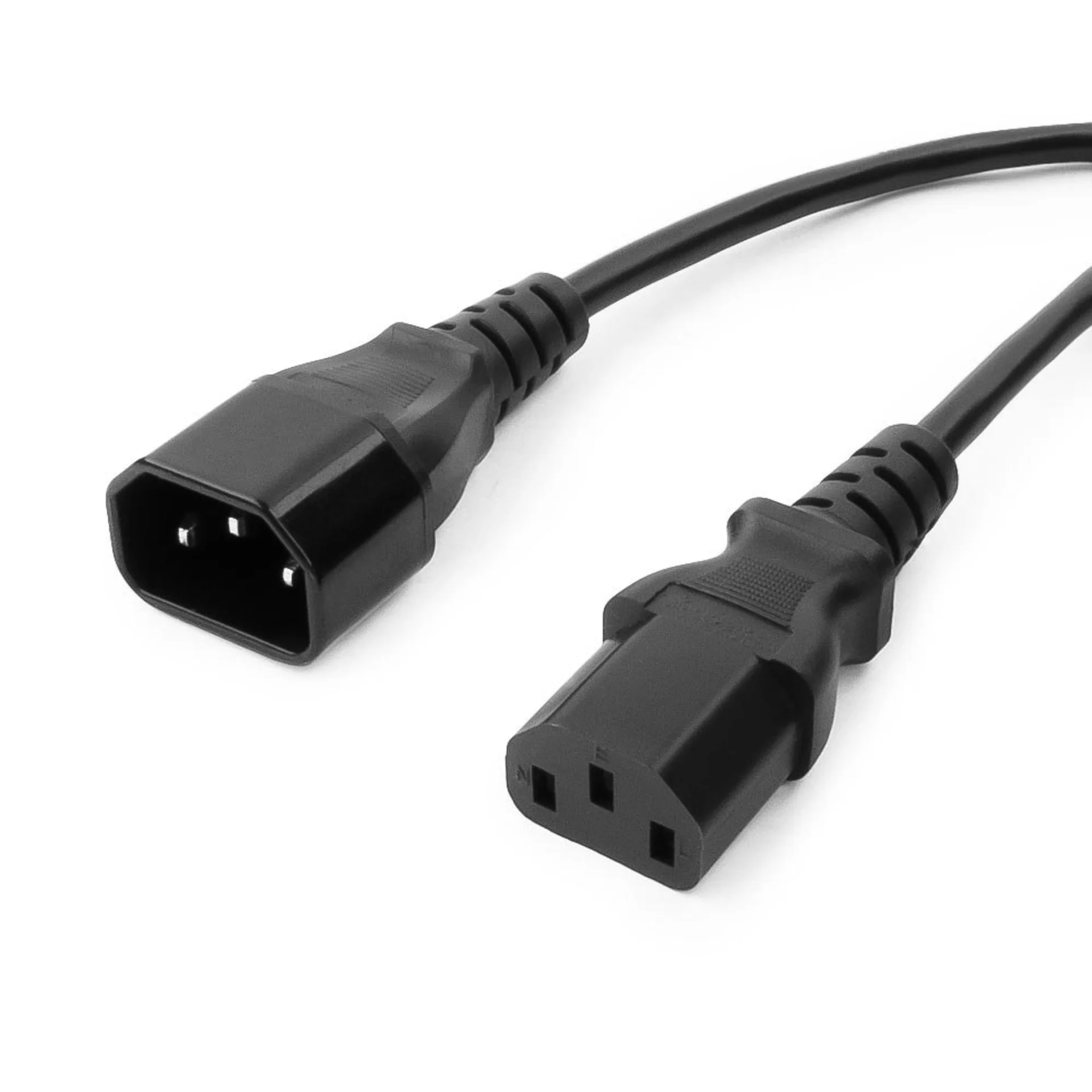 Кабель питания IEC320-C14/IEC320-C13, 220B, 10А, 3*1 мм2, 1 м