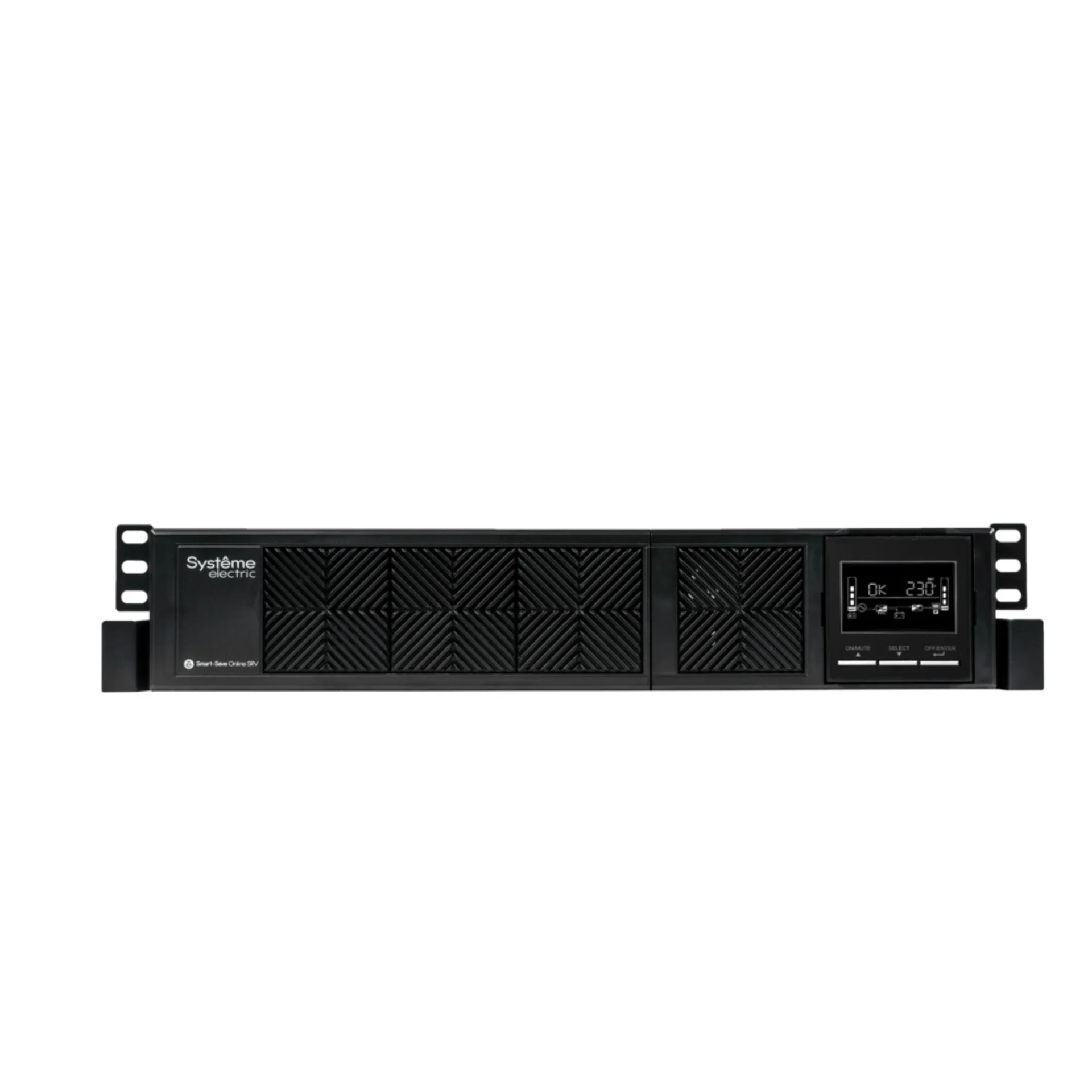 Источник бесперебойного питания Systeme Electric Smart-Save Online SRV 1000 ВА, конвертируемый форм-фактор 2U, 230 В, 6 розеток IEC C13, SmartSlot