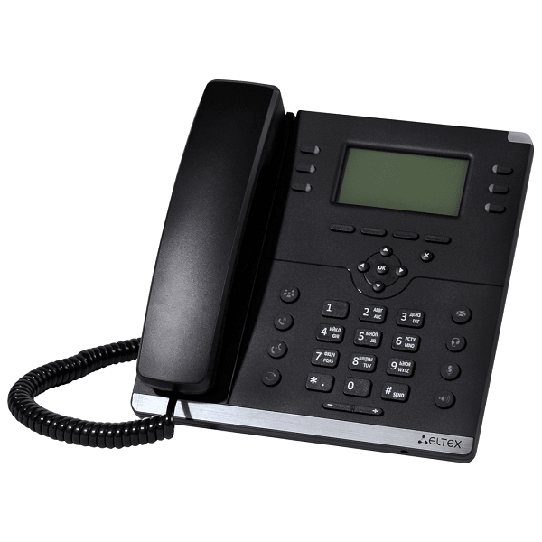 IP-телефон Eltex VP-15, 2 SIP аккаунта, 2x100M, ЖК дисплей