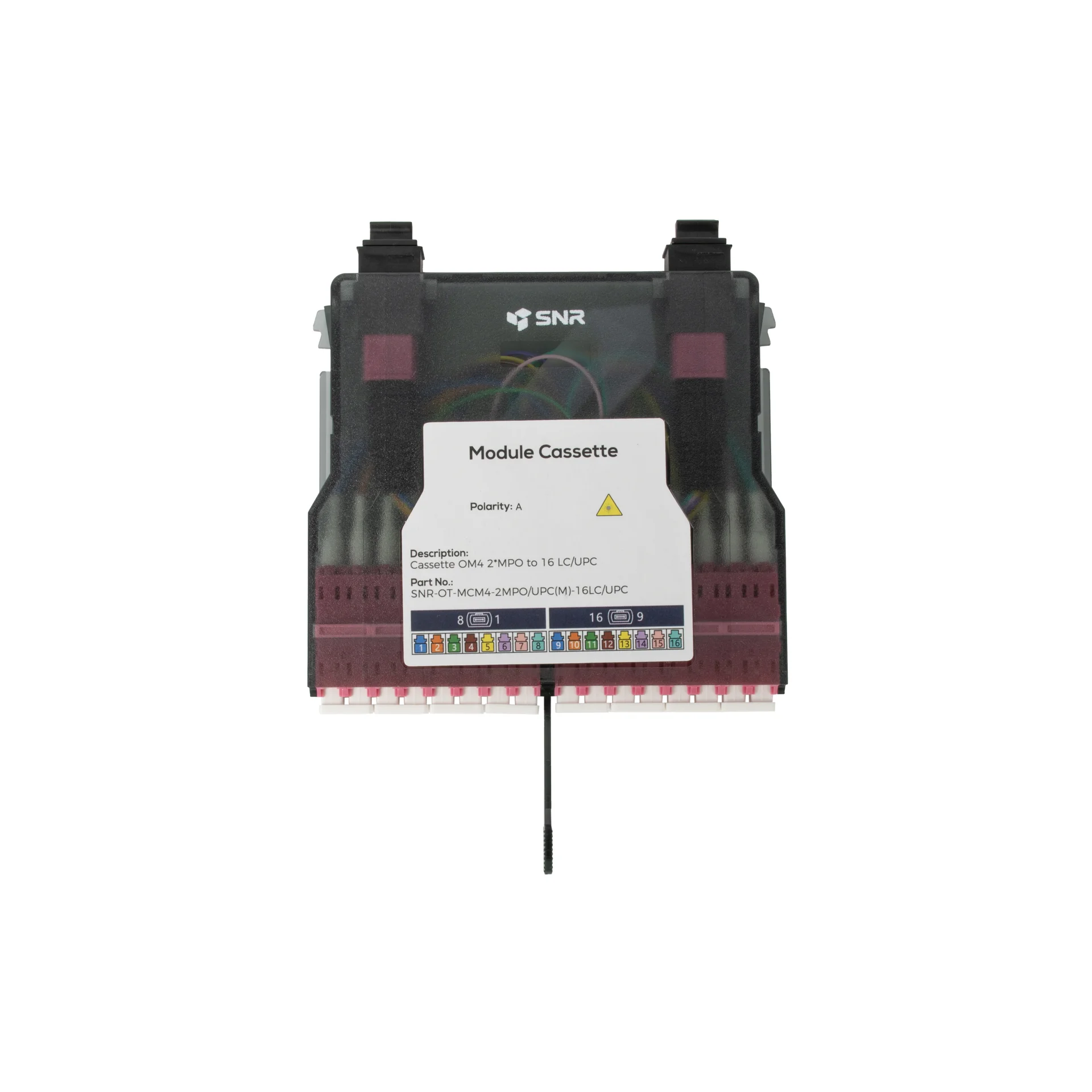 Кассета распределительная MPO/UPC на 16LC/UPC портов MM (OM4), для SNR-CMP-OT-192P