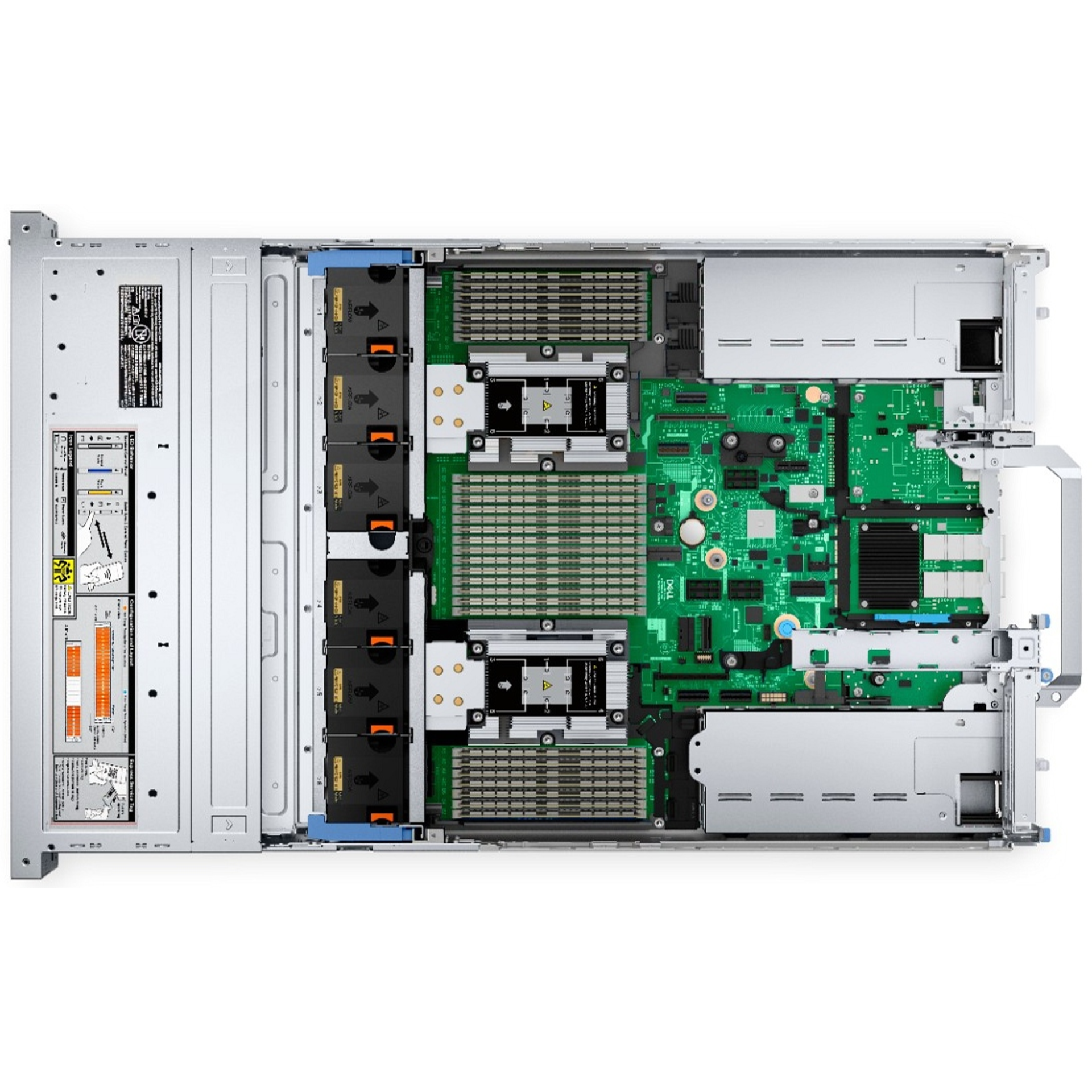 Сервер DELL PowerEdge R7625, 2 x AMD EPYC 9654, 6144GB RAM, 2x1920GB SATA SSD, 1x960GB SATA SSD, PERC H755, 2x10/25G SFP+ B57414, Idrac9 Ent, Rail Kit