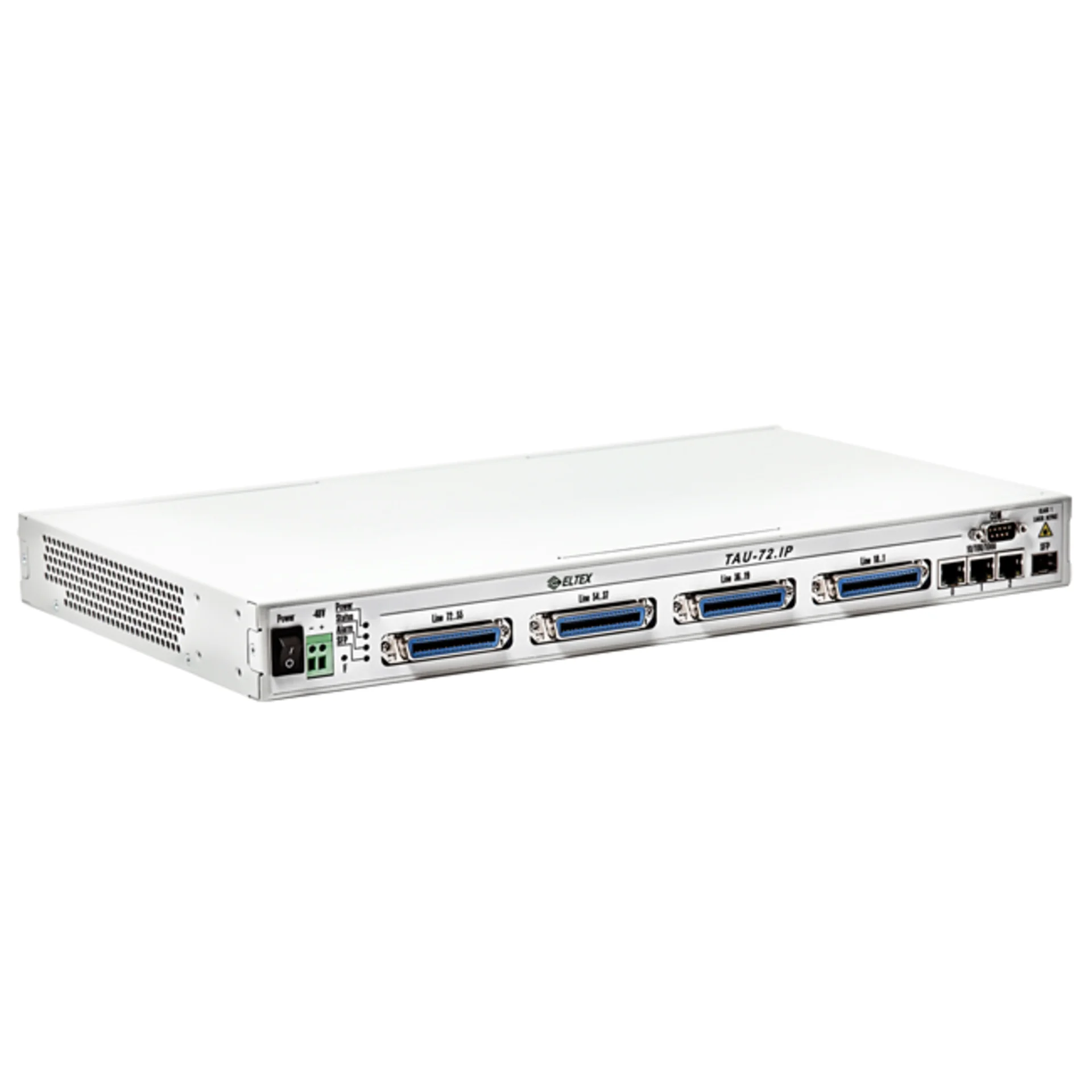 Абонентский VoIP-шлюз Eltex TAU-72.IP, 72хFXS, 3хRJ45-10/100/1000, 2 слота для SFP, SIP/H.323, 1U