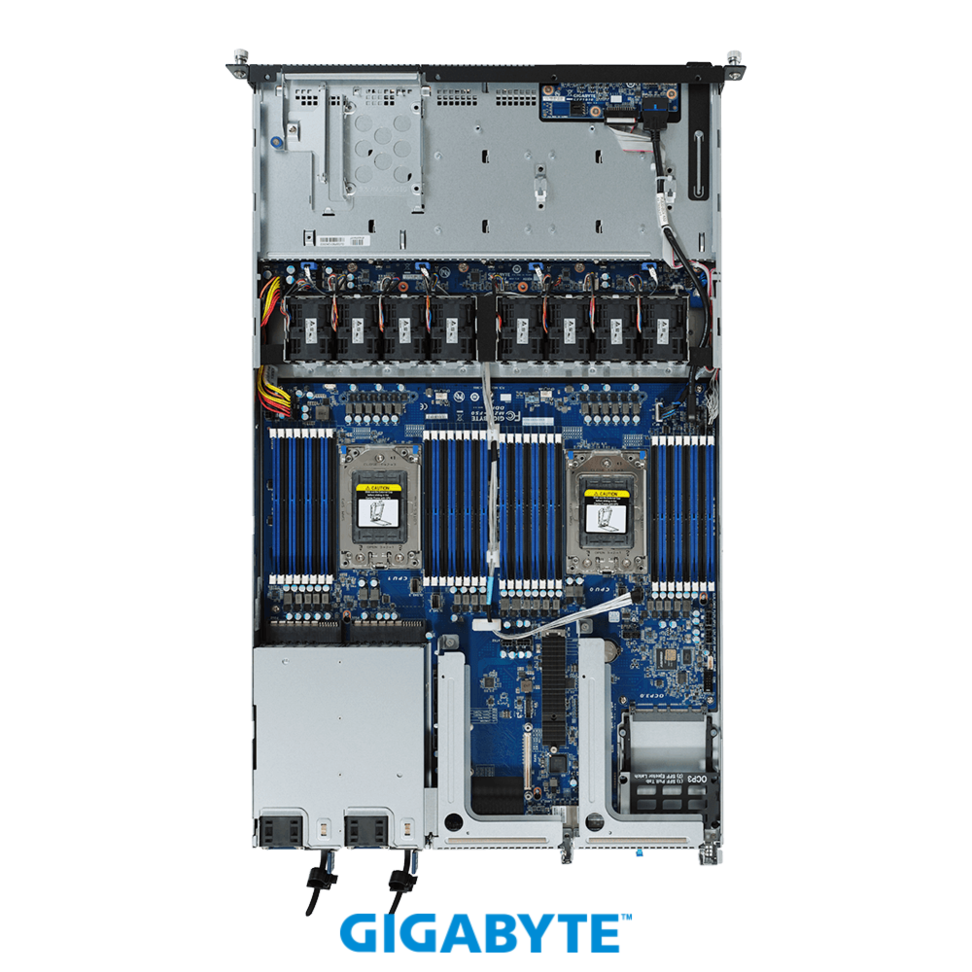 Платформа Gigabyte 1U R182-Z90, До двух процессоров AMD EPYC 7002, DDR4, 4x3.5"/2.5" SATA/SAS, 2x1000Base-T
