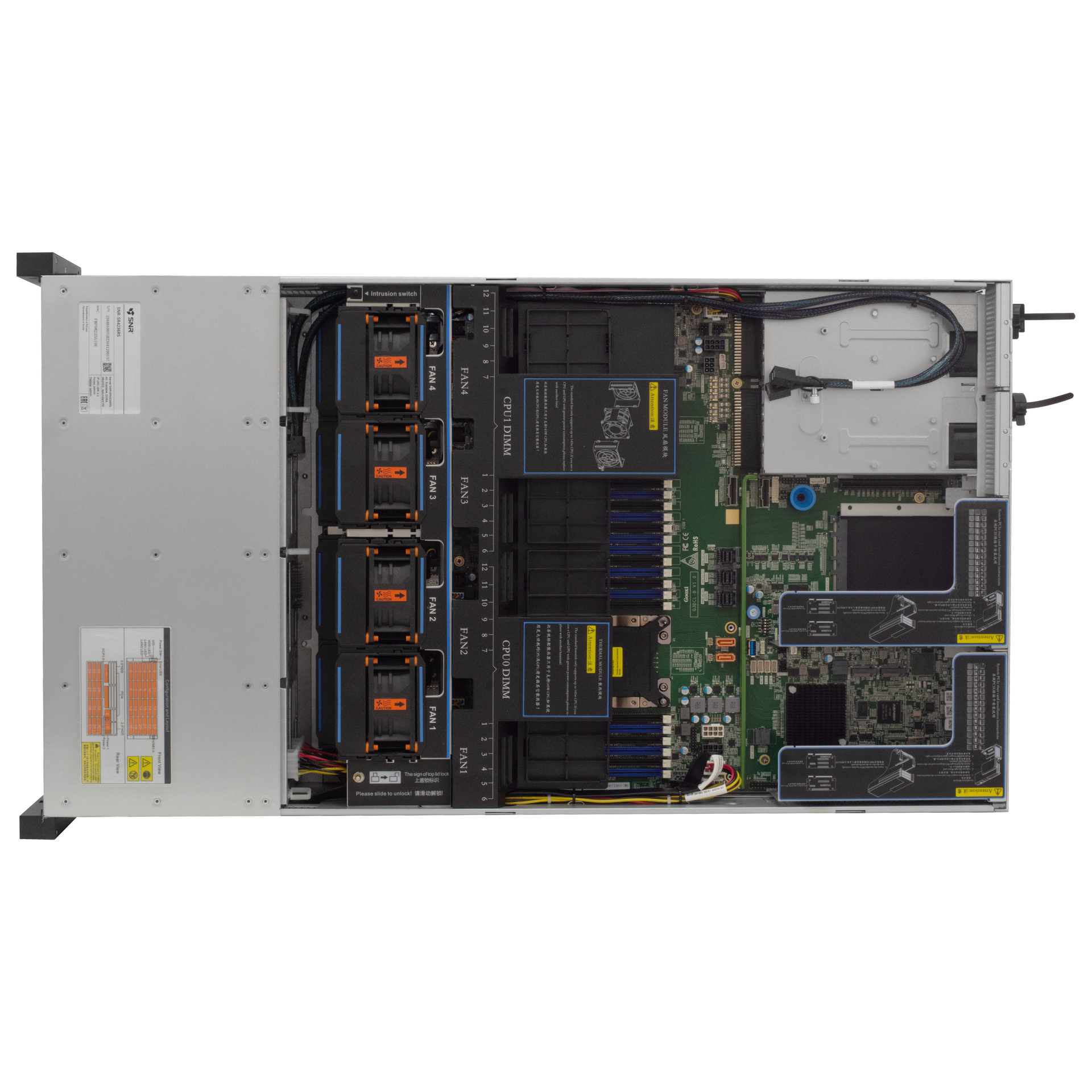 Серверная платформа SNR-SR4236RS, 4U, Scalable, DDR4, 36xHDD, резервируемый БП