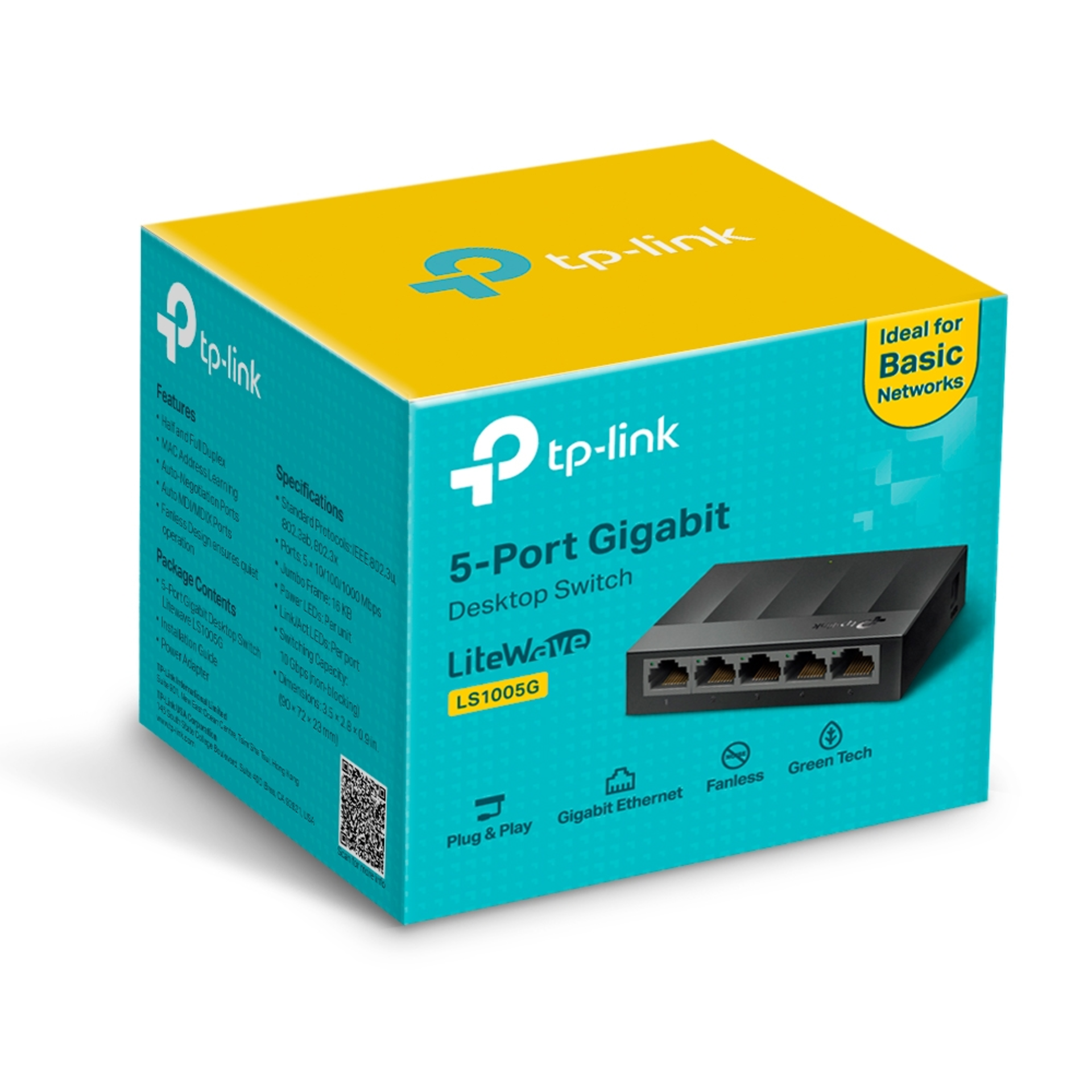 5-портовый 10/100/1000 Мбит/с настольный коммутатор Tp-Link