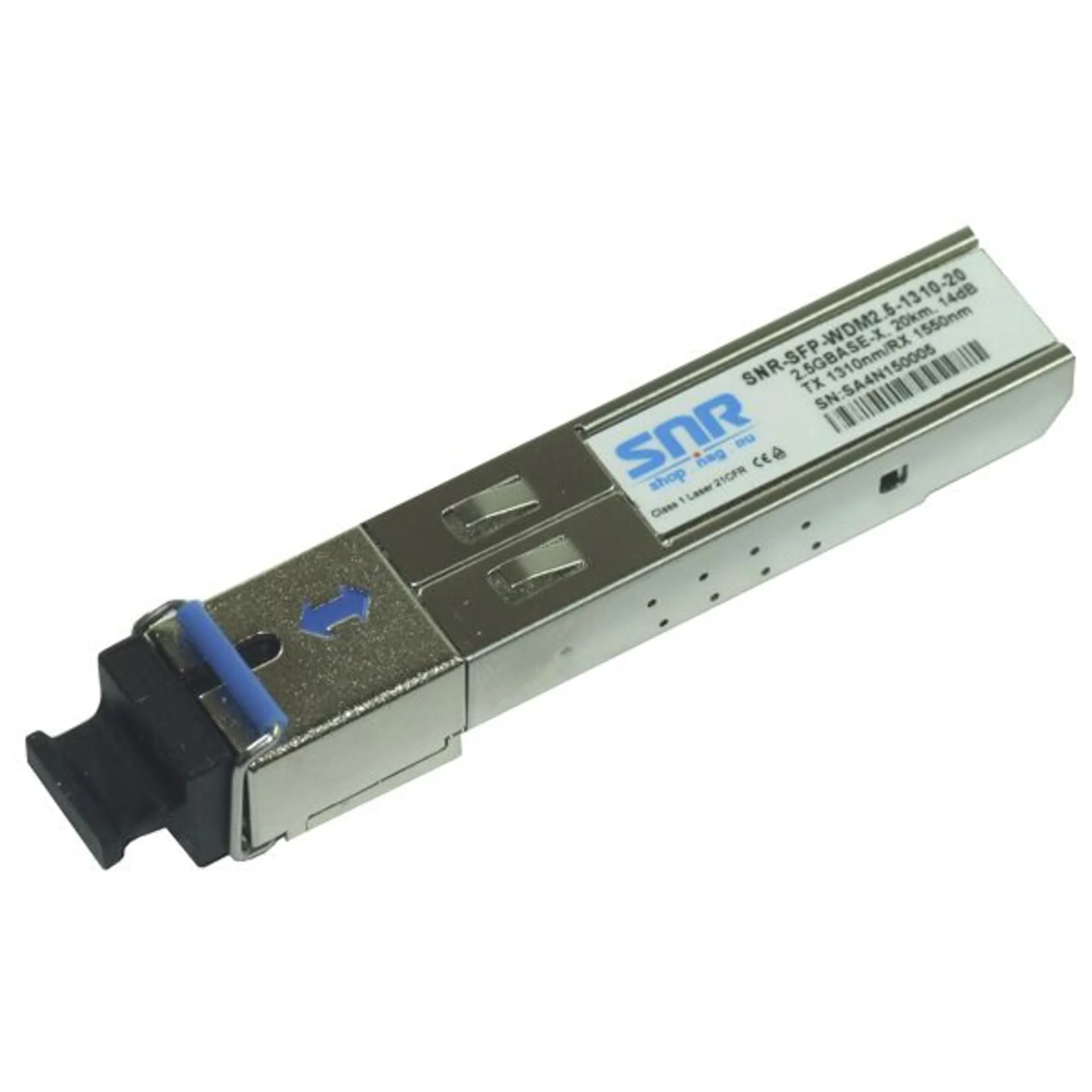 Оптический модуль SFP 2.5G WDM, дальность до 20км (13dB), 1310нм