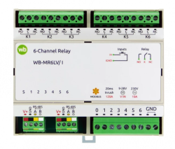 Модуль реле 6-канальный Wirenboard WB-MR6-LV