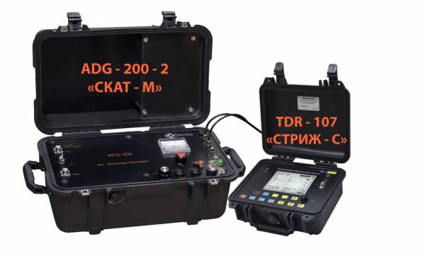 Комплект кабельного трассоискателя TDR-107 «СТРИЖ-С» + ADG-200-2 «СКАТ-М»