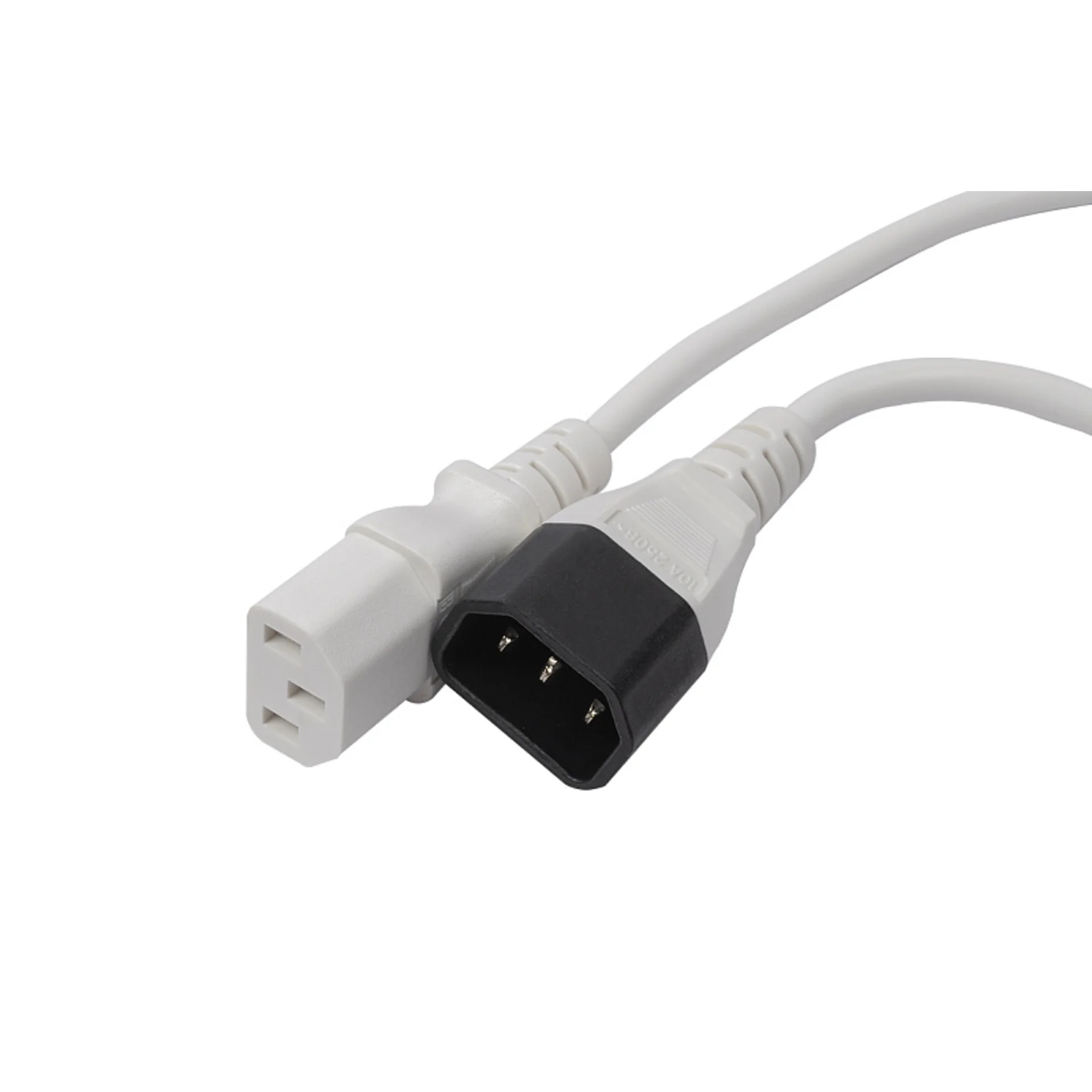 Кабель питания Cablexpert ПВС-АП 3*1,0 С13С14, 16A, белый 1,8 м