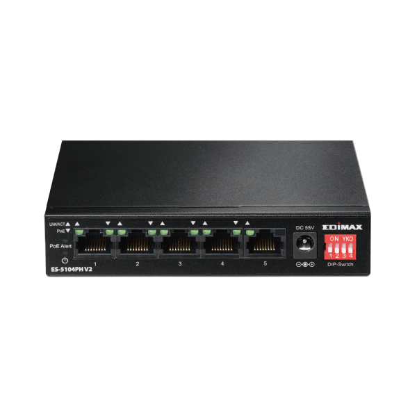 Коммутатор Edimax ES-5104PH V2 5 портов, Ethernet PoE+