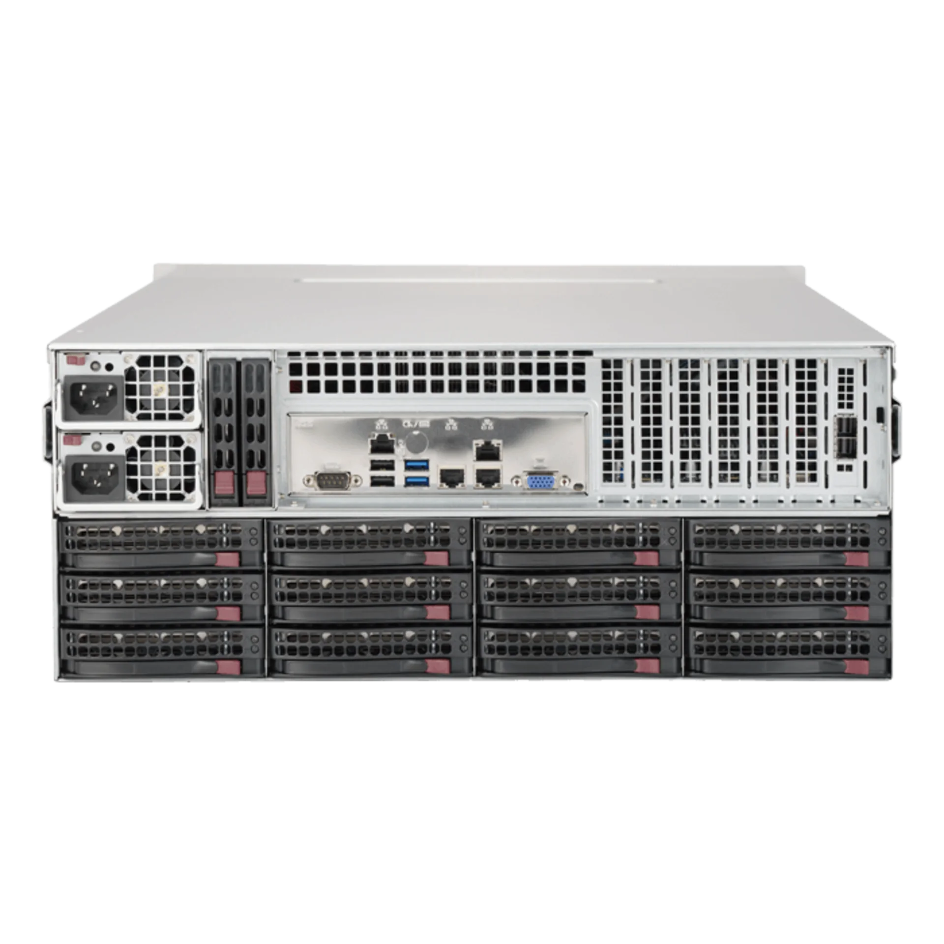 Платформа Supermicro 4U SSG-5049P-E1CTR36L, Один процессор Intel Xeon Scalabl, Intel C622, DDR4, 36x3.5"HDD, 2x2,5"HDD, SAS3 via LSI 3008, 2x10GBase-T