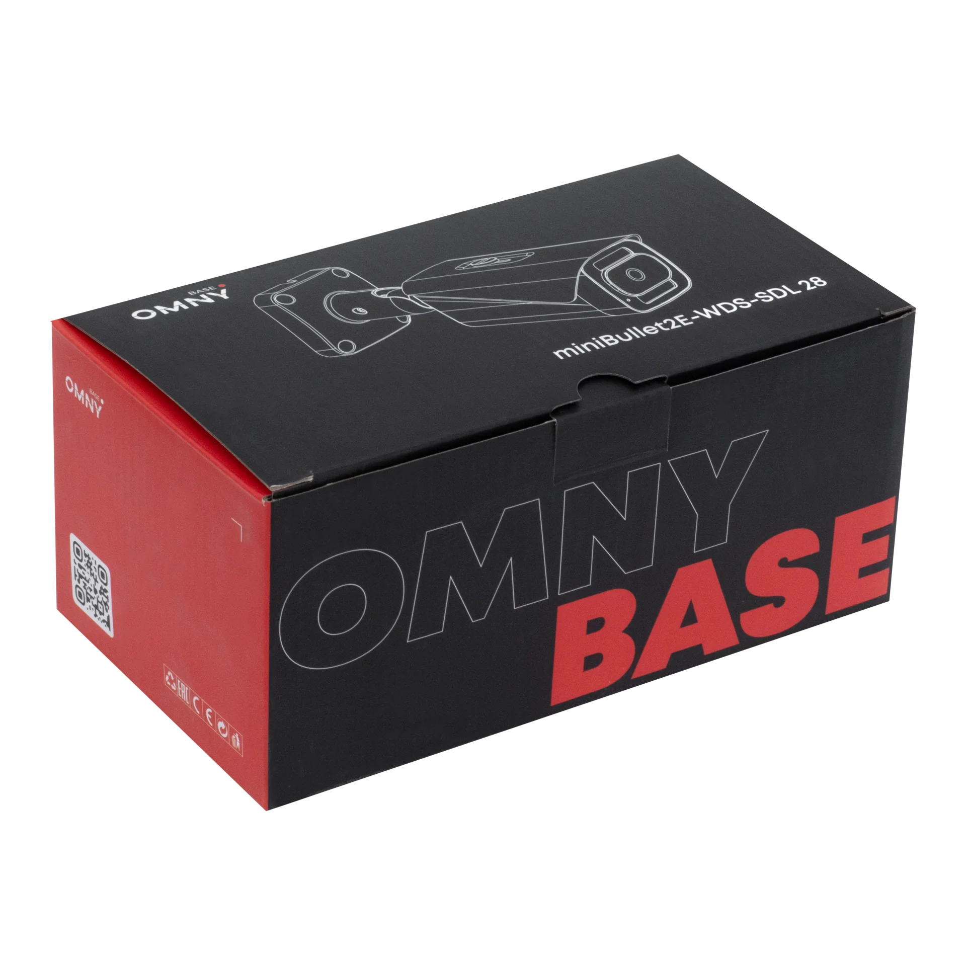 Камера сетевая буллет 2Мп OMNY BASE miniBullet2E-WDS-SDL-C v2 28 с двойной подсветкой и микрофоном