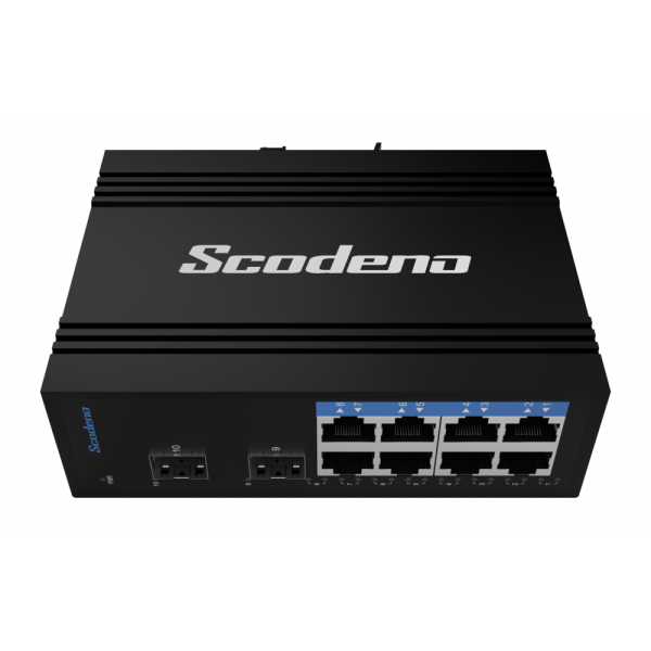 Промышленный PoE коммутатор Scodeno XPTN-9000-45-2GX8GT 2x1000 Base-X, 8x10/100/1000 Base-T