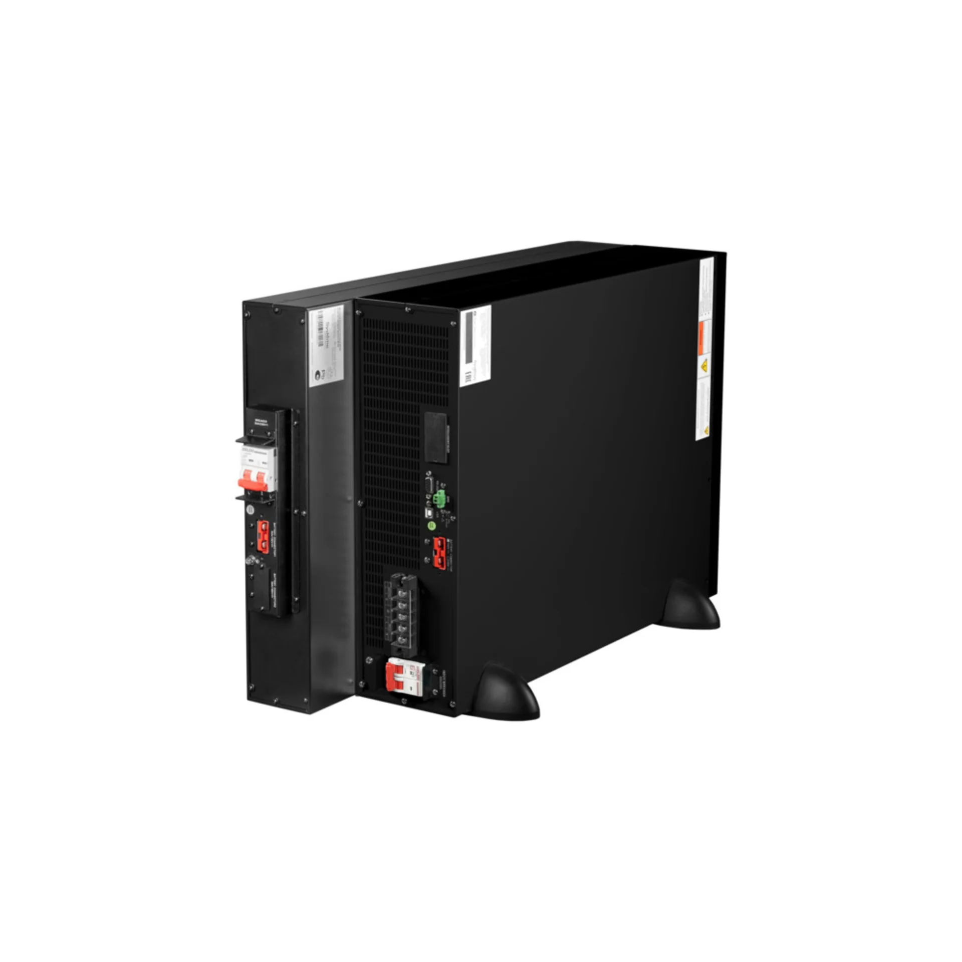 Smart-Save Online SRV Systeme Electric 10000 ВА, монтаж в стойку 5U, 230 В, 1:1, клеммный вход/выход, SmartSlot, LCD, USB, версия с возможностью увели