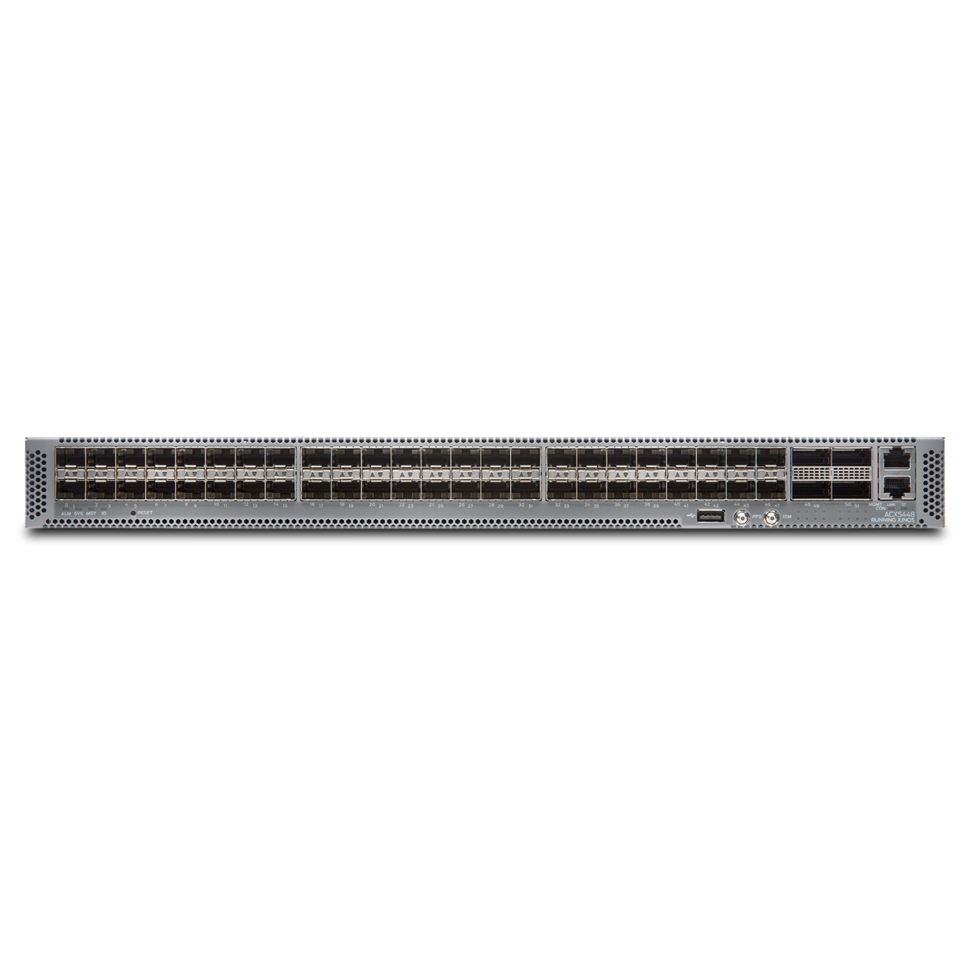 Маршрутизатор ACX5448, 48 SFP+/SFP ports, 4 QSFP28 ports, redundant fans and AC power supplies