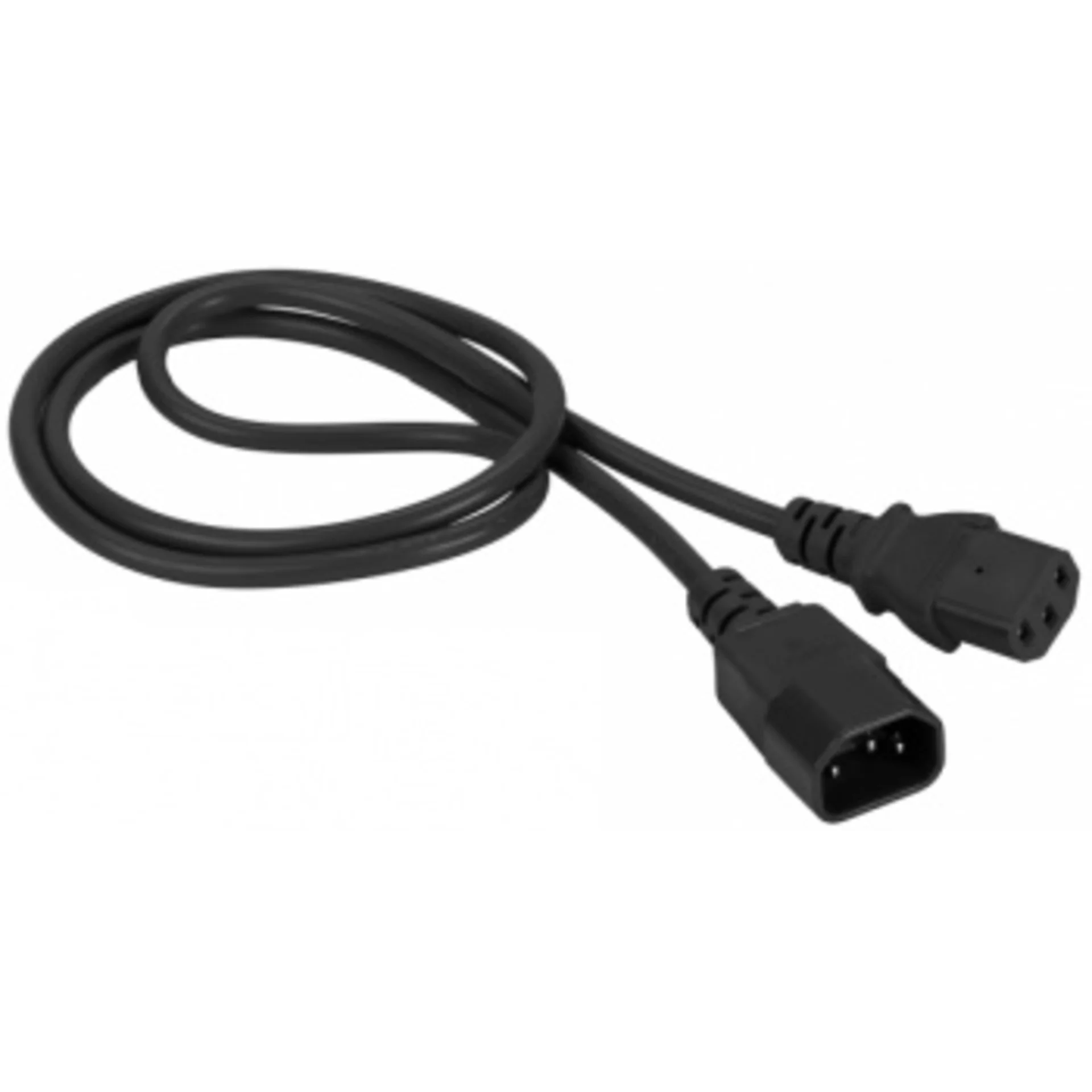 Шнур питания Lanmaster LAN-PP13/14-1.5-BK C13-С14 проводник.:3x0.75мм2 1.5м 250В 10А (упак.:1шт) черный