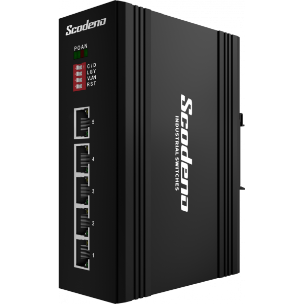 Промышленный PoE коммутатор Scodeno XPTN-9000-65-5GP 5x10/100/1000 Base-T