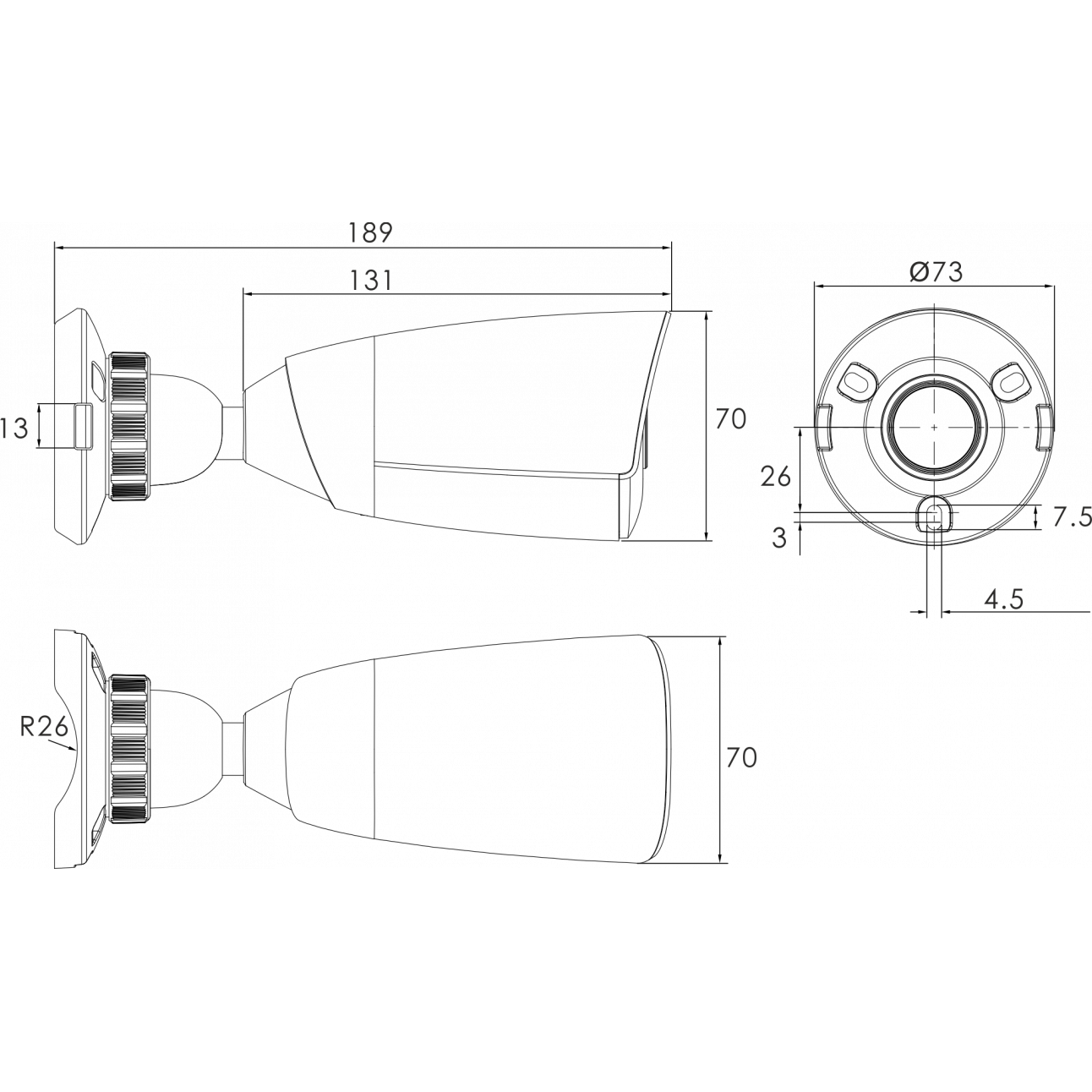 IP камера OMNY A55N 60 уличная OMNY PRO серии Альфа, 5Мп c ИК подсветкой, 12В/PoE 802.3af, microSD, 6мм
