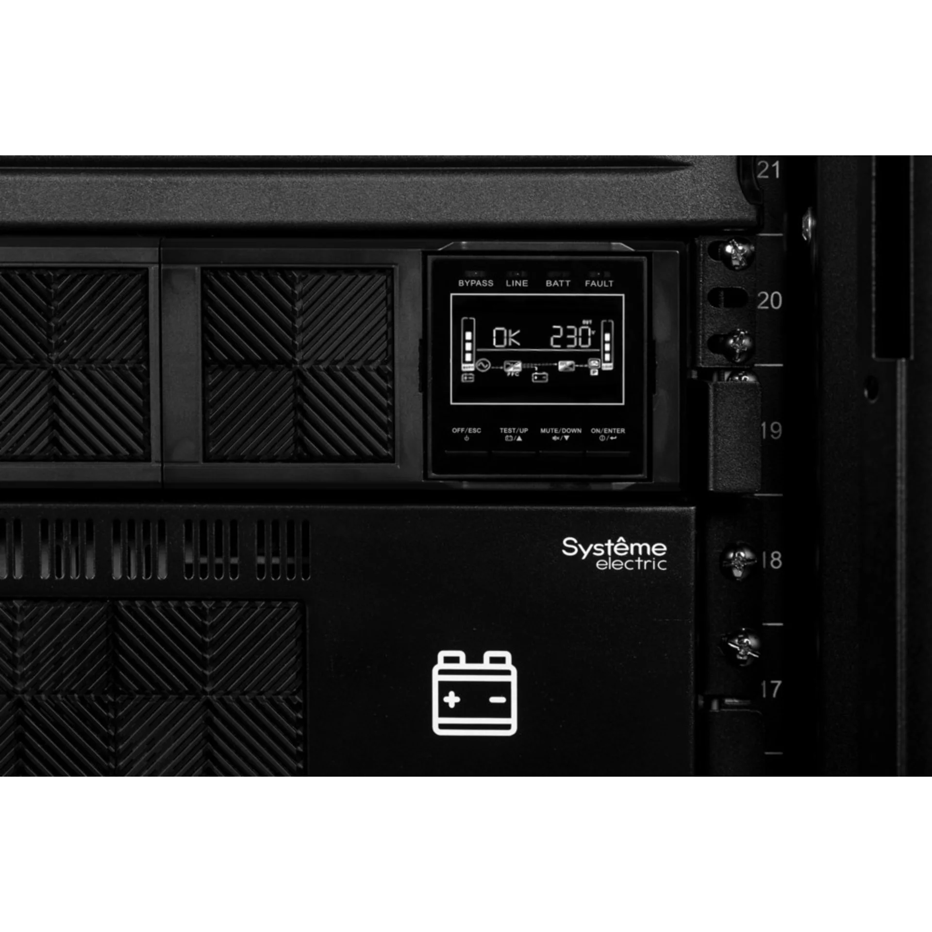 Источник бесперебойного питания Smart-Save Online SRV Systeme Electric 6000 ВА, конвертируемый форм-фактор 5U, 230 В, 1:1, клеммный вход/выход, SmartS
