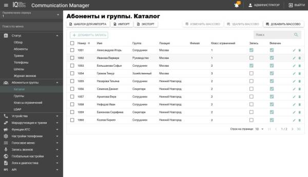 IQTools Сommunication Manager