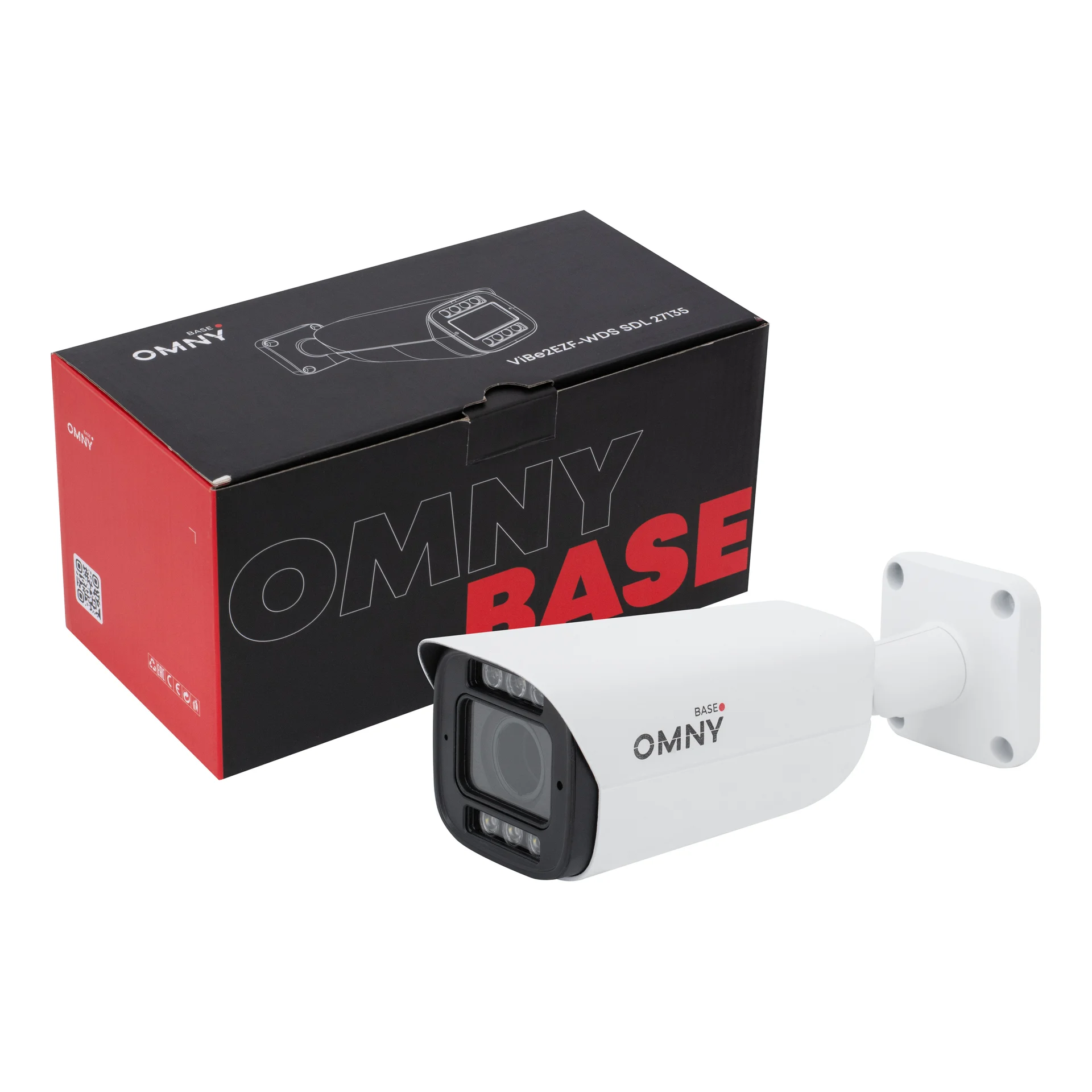 Камера сетевая буллет 2Мп OMNY BASE ViBe2EZF-WDS SDL-C 27135 с двойной подсветкой и микрофоном