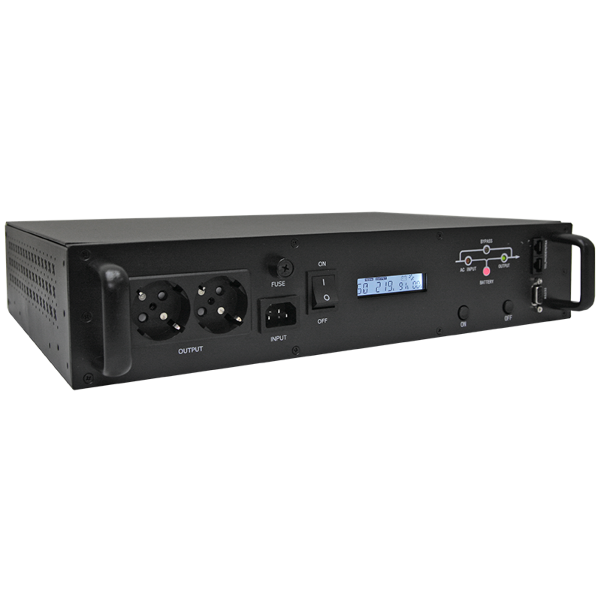 Источник бесперебойного питания Line-Interactive, 1000 VA, Rackmount LCD (чистый синус на выходе)