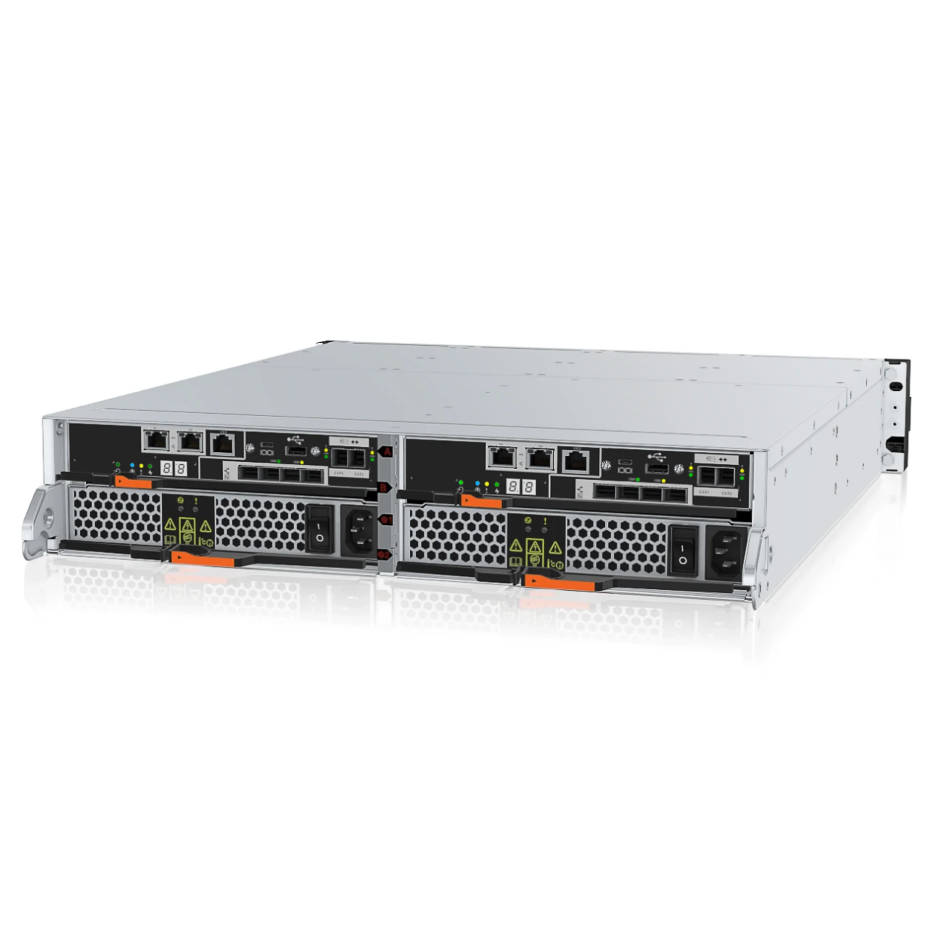 Система хранения данных Lenovo DE2000H (H - Hybrid), 2U, 12LFF. Два контроллера, резервируемый БП