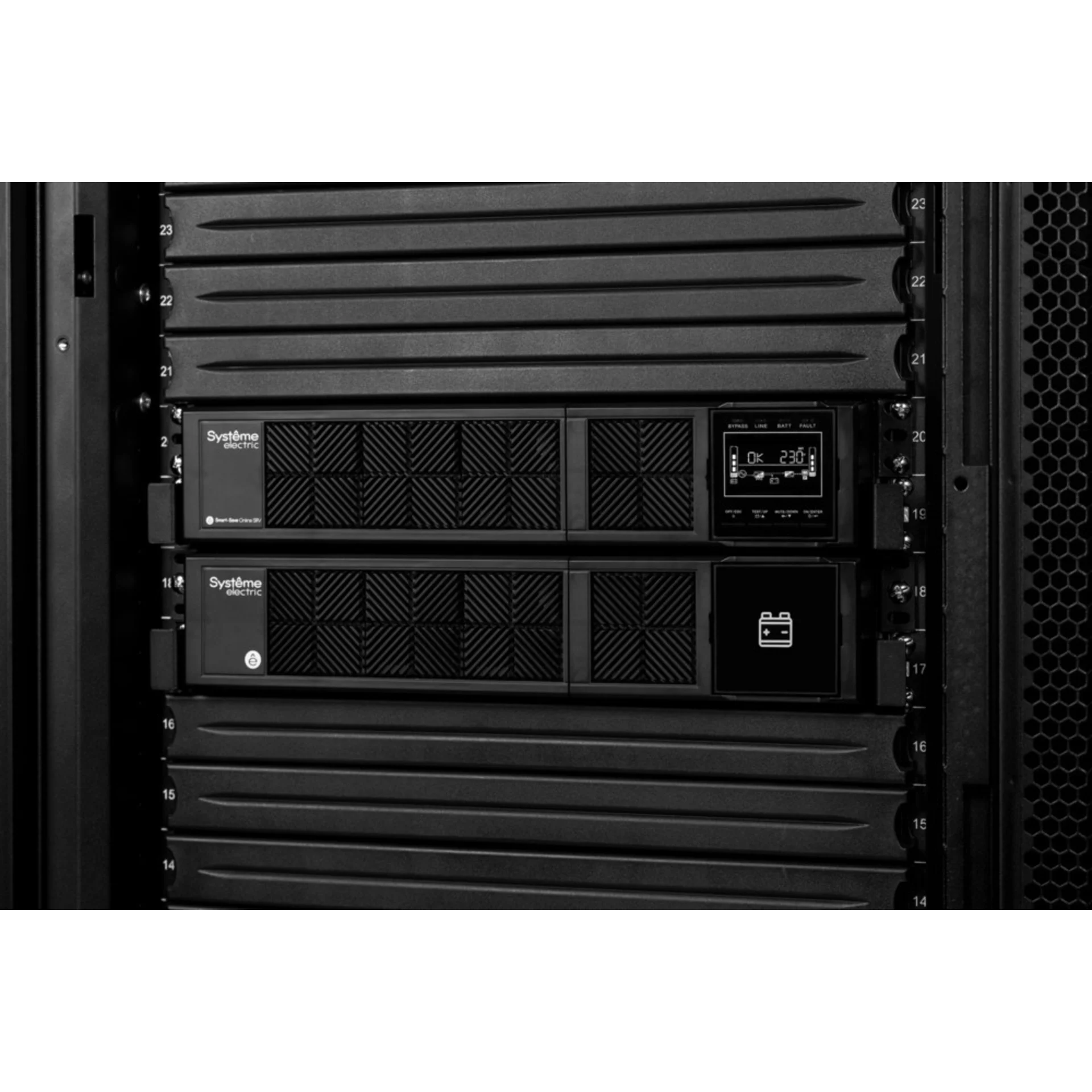 Источник бесперебойного питания Smart-Save Online SRV Systeme Electric 6000 ВА, конвертируемый форм-фактор 4U, 230 В, 1:1, клеммный вход/выход, SmartS