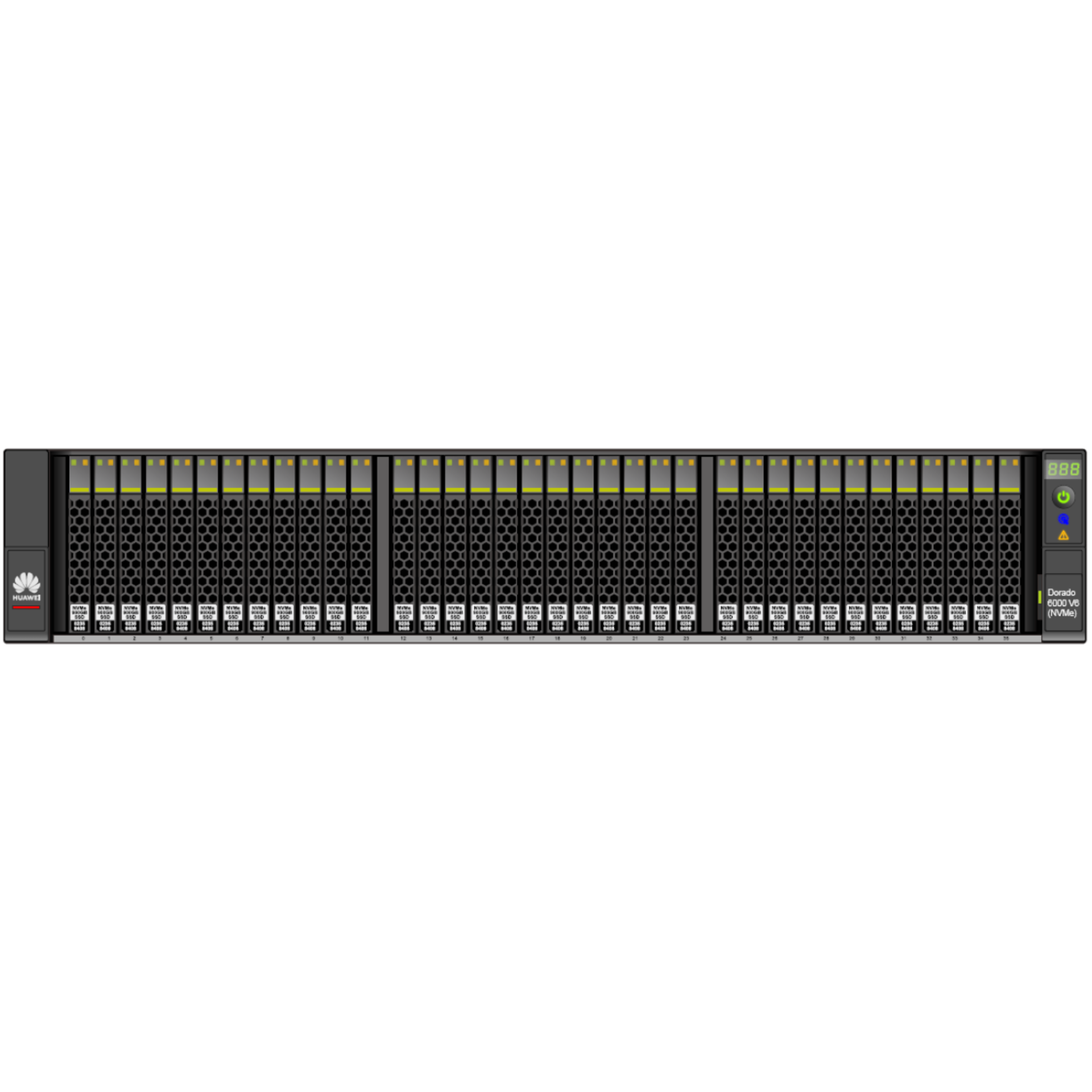 Система Хранения Данных Huawei OceanStor Dorado 6000 V6, 8x10G SFP+, 4x100G RDMA QSFP28, 36xNVMe SSD, 1024Gb Cache