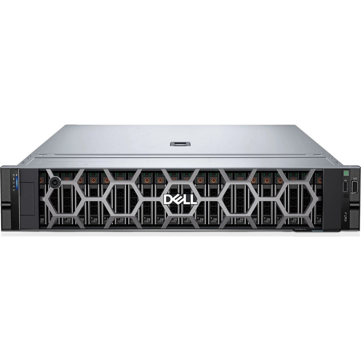 Сервер DELL PowerEdge R7625, 2 x AMD EPYC 9654, 2x1920GB SATA SSD, 1x960GB SATA SSD, PERC H755, 2x10/25G SFP+ B57414, Idrac9 Ent, Rail Kit