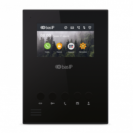 IP видеодомофон BAS-IP AU-04LAF WHITE / BLACK