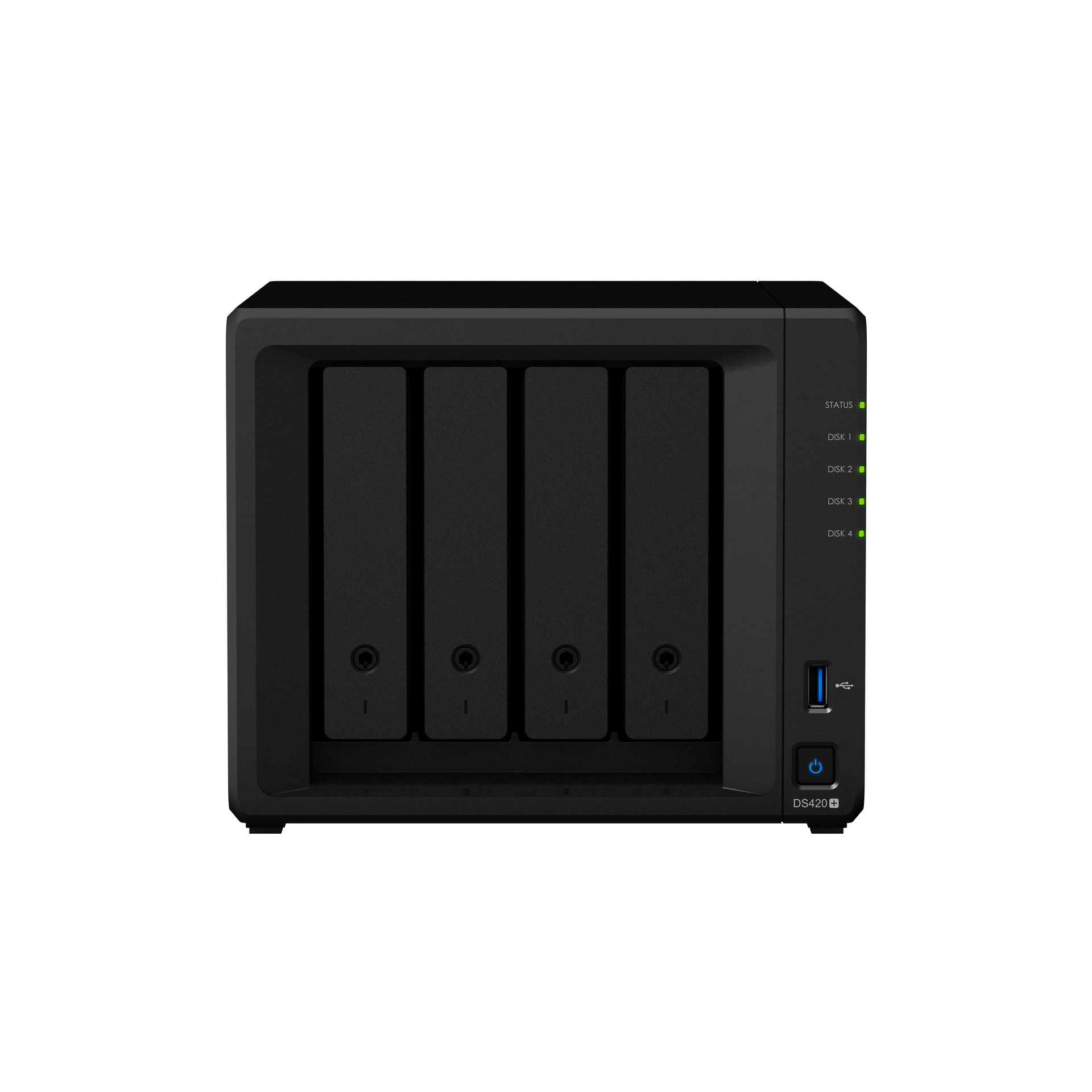 Сетевое хранилище Synology DiskStation DS420+, 4xHDD 3,5", 2х1000Base-T, без дисков