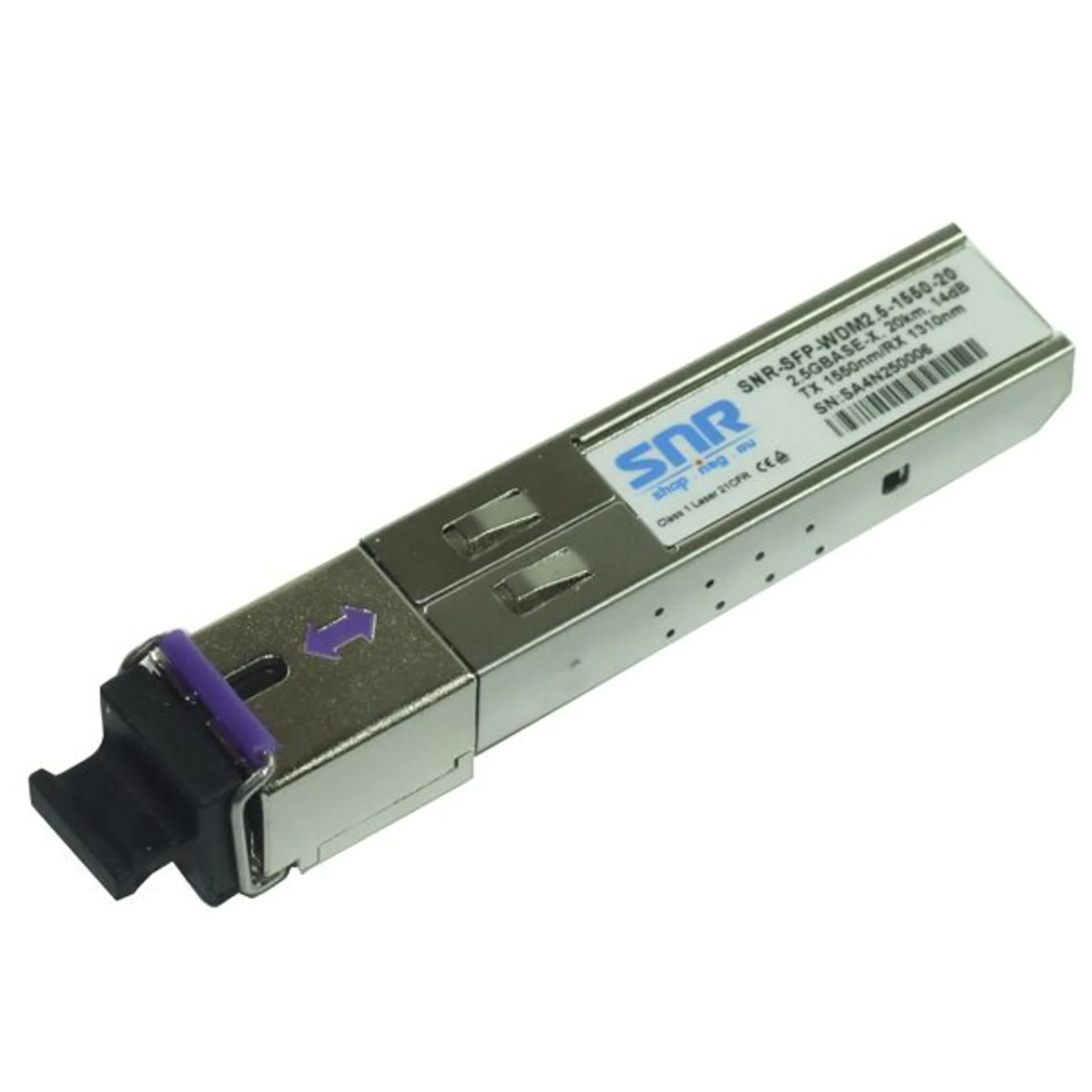 Оптический модуль SFP 2.5G WDM, дальность до 20км (13dB), 1550нм
