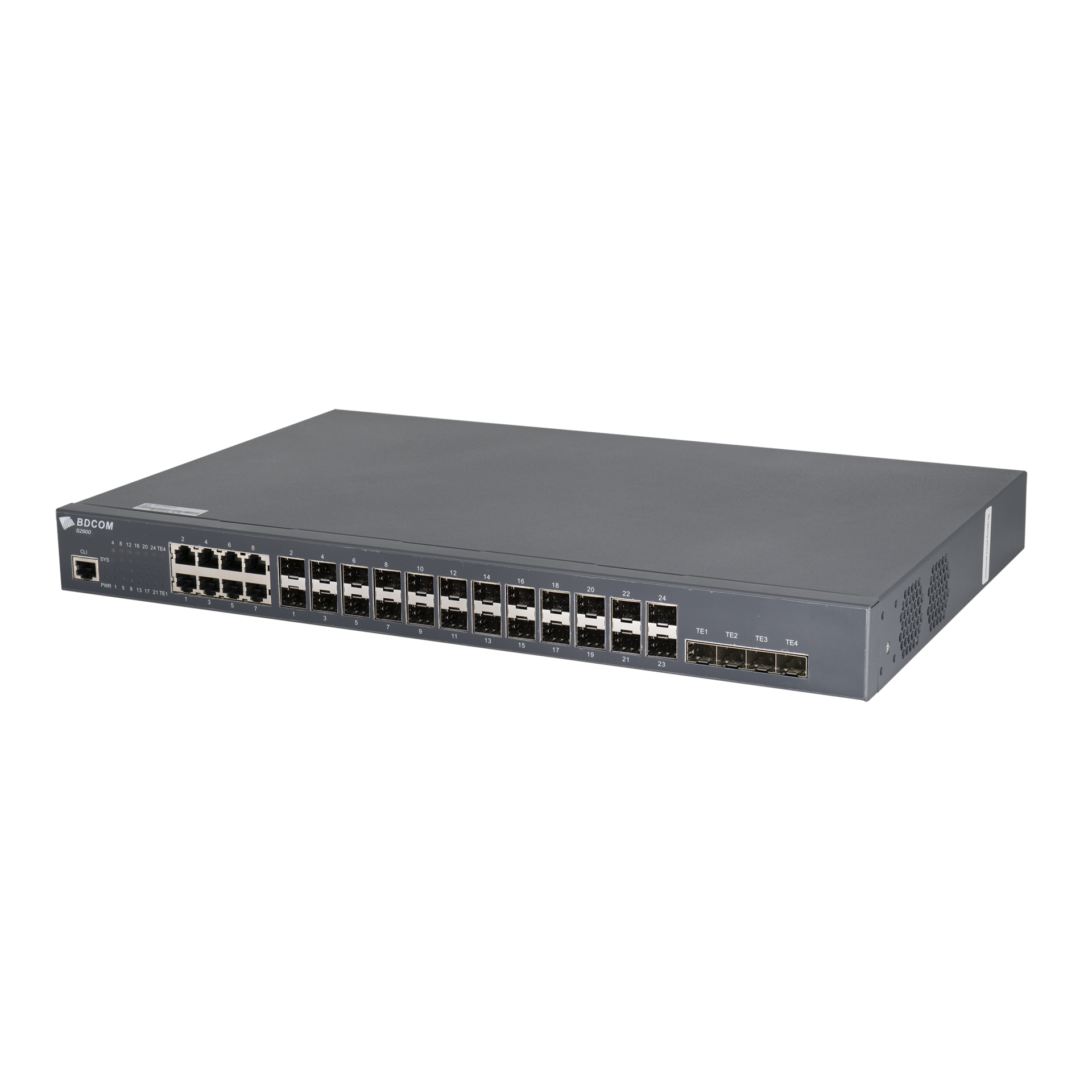 Управляемый коммутатор уровня 3 BDCOM S2900-24S8C4X, 16x 100/1000BaseX SFP, 8x Combo 10/100/1000BaseT | 100/1000BaseX SFP, 4x 1/10GE SFP+, 220VAC