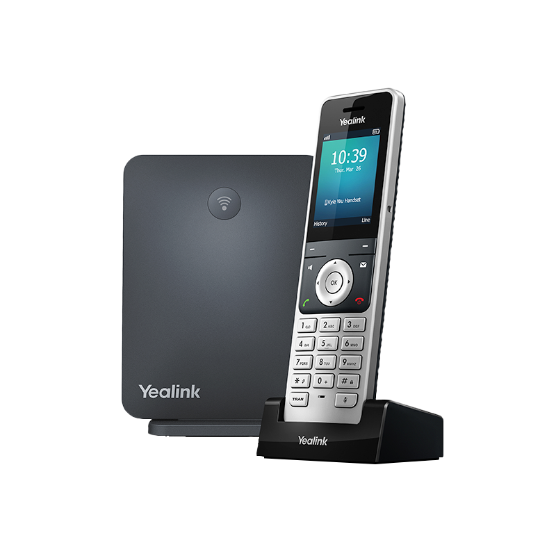 SIP-телефон Yealink W60B DECT, базовая станция, 8 SIP-аккаунтов, до 8 трубок на базу, 8 одновременных разговоров