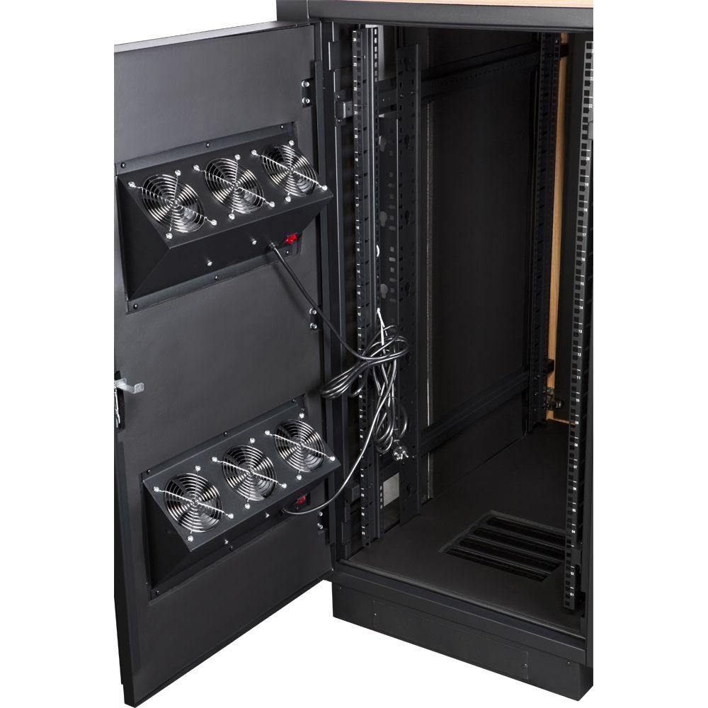 Шкаф LANMASTER LAN-DC-CBSP-24U-WD SOUNDPROOF звукоизолированный 24U 750x1130 мм