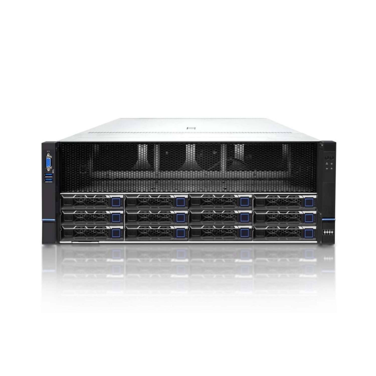 Серверная платформа SNR-SR4408LEG, 4U, AMD EPYC Gen4,5, DDR5, 12xHDD, 8GPU, резервируемый БП