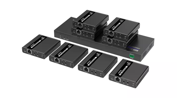 Удлинитель-разветвитель Lenkeng LKV728P 1×8 HDMI по витой паре, FullHD, до 70 м