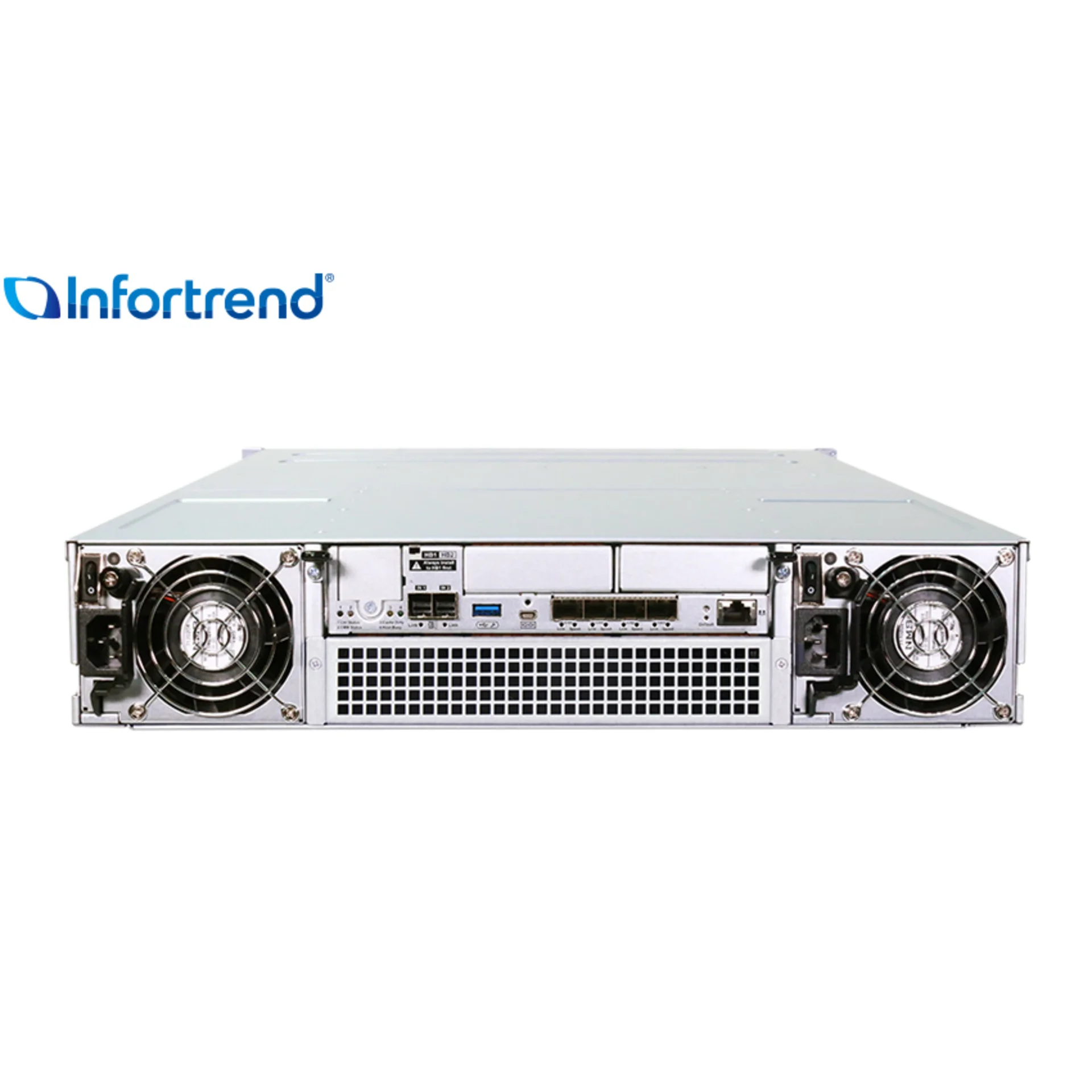 Система хранения данных Infortrend CS4025G (1xCtrl, до 25xHDD, 2xSAS12G внеш. порт, 4x16GB, 4x10G порта iSCSI)