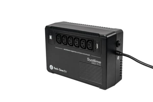 ИБП Systeme Electric Back-Save, 800VA/480W, 230V, Line-Interactive, AVR, 6xC13 Outlets, USB charge(type A), USB