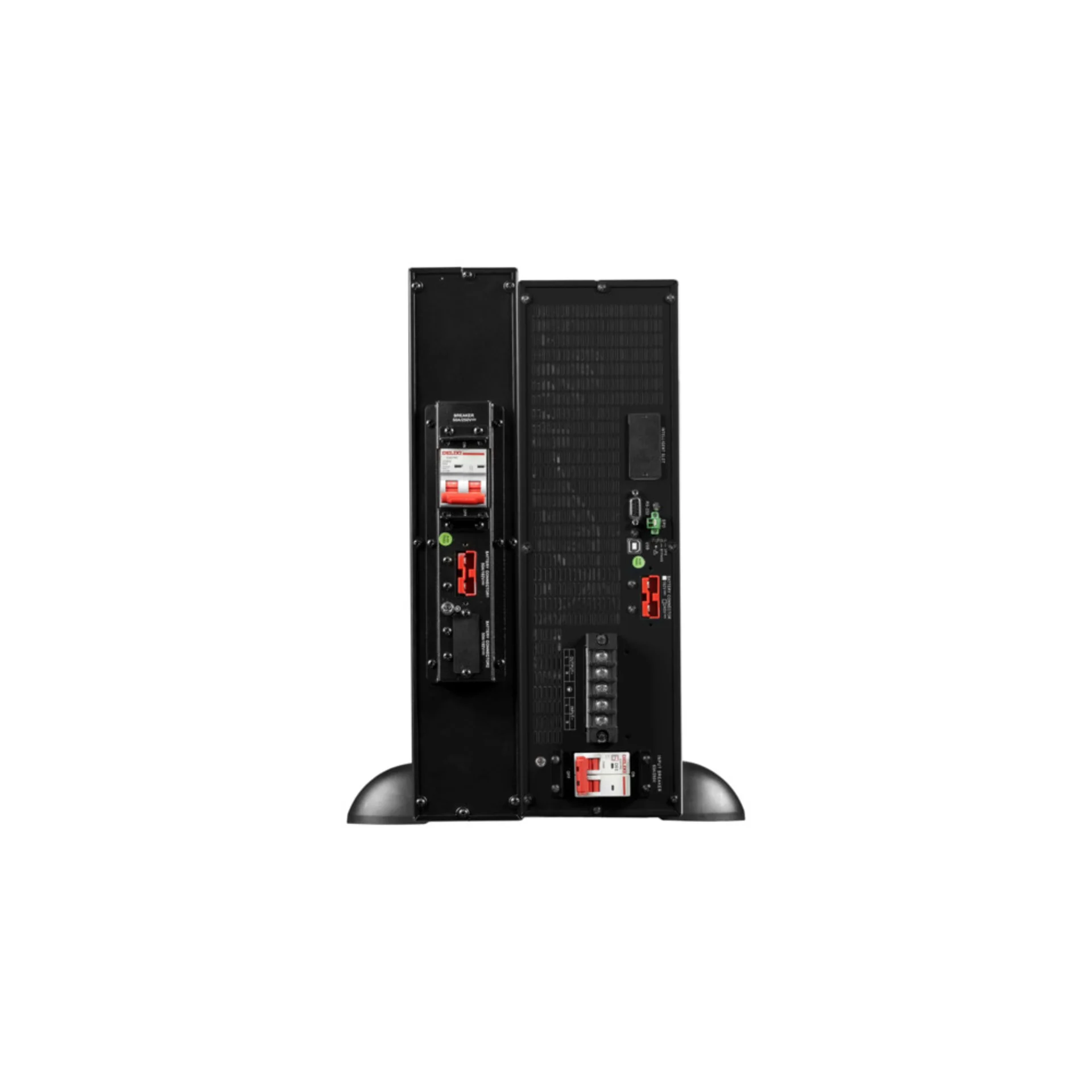 Smart-Save Online SRV Systeme Electric 10000 ВА, монтаж в стойку 5U, 230 В, 1:1, клеммный вход/выход, SmartSlot, LCD, USB, версия с возможностью увели