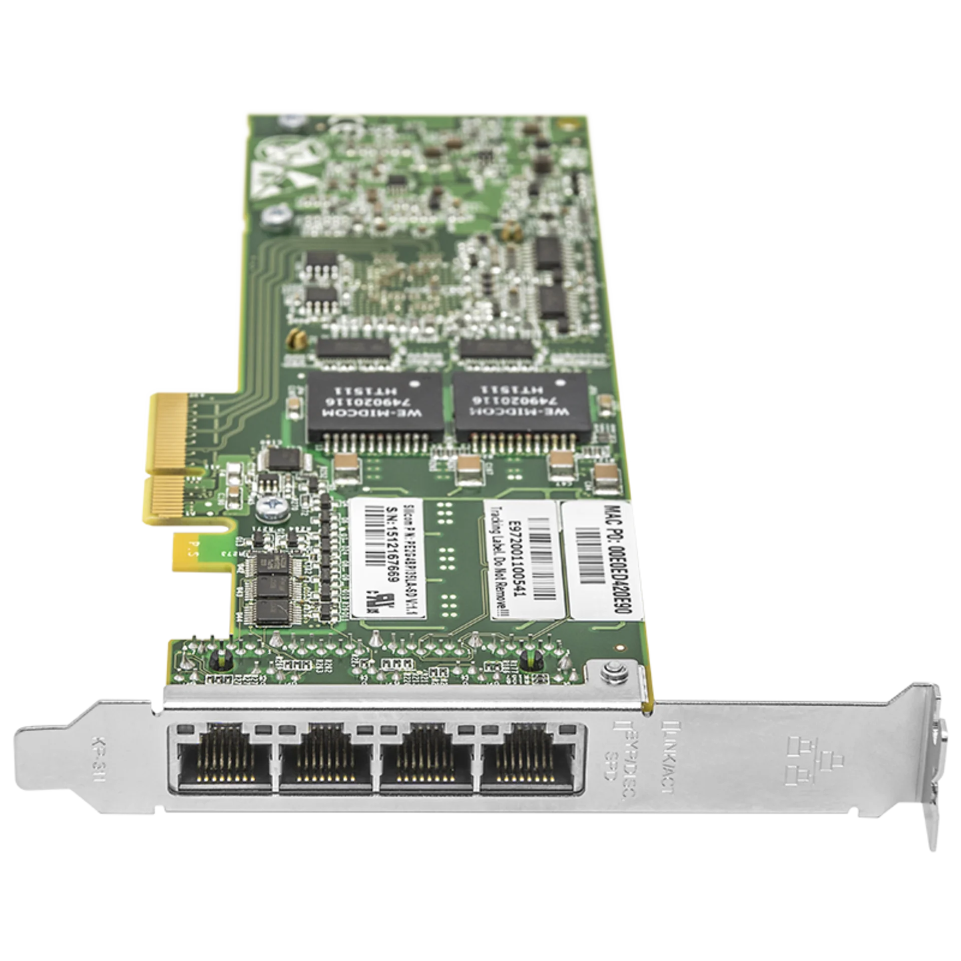 Сетевая карта 4 порта 10/100/1000Base-T Bypass (RJ45, Intel i350AM4), Silicom PE2G4BPi35LA-SD