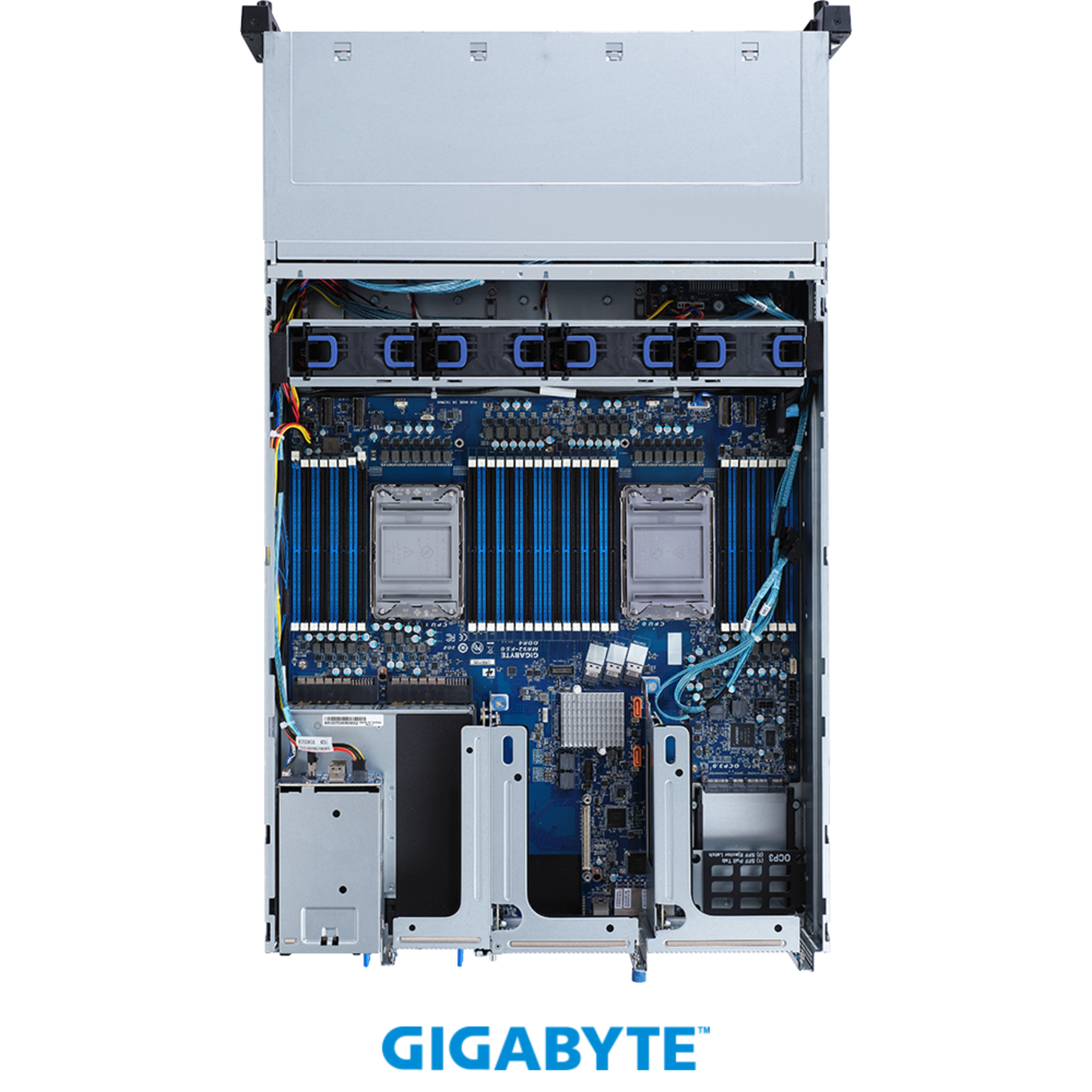 Платформа Gigabyte 2U R282-2O0, До двух процессоров Intel  Xeon Scalable Gen3, DDR4, 24x2,5" HDD SATA/SAS, 2x1000Base-T