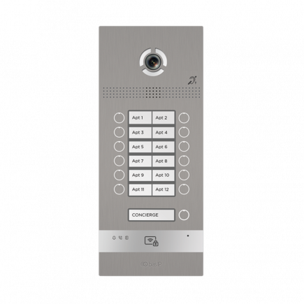 IP вызывная панель BAS-IP BI-12FBI SILVER / BLACK