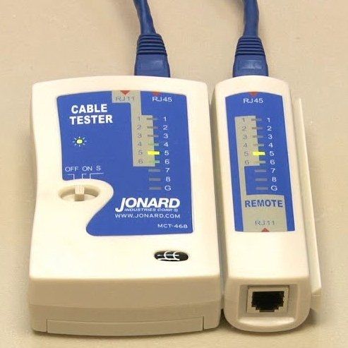 Jonard MCT-468 - кабельный тестер для модульных разъемов RJ11, RJ12, RJ45