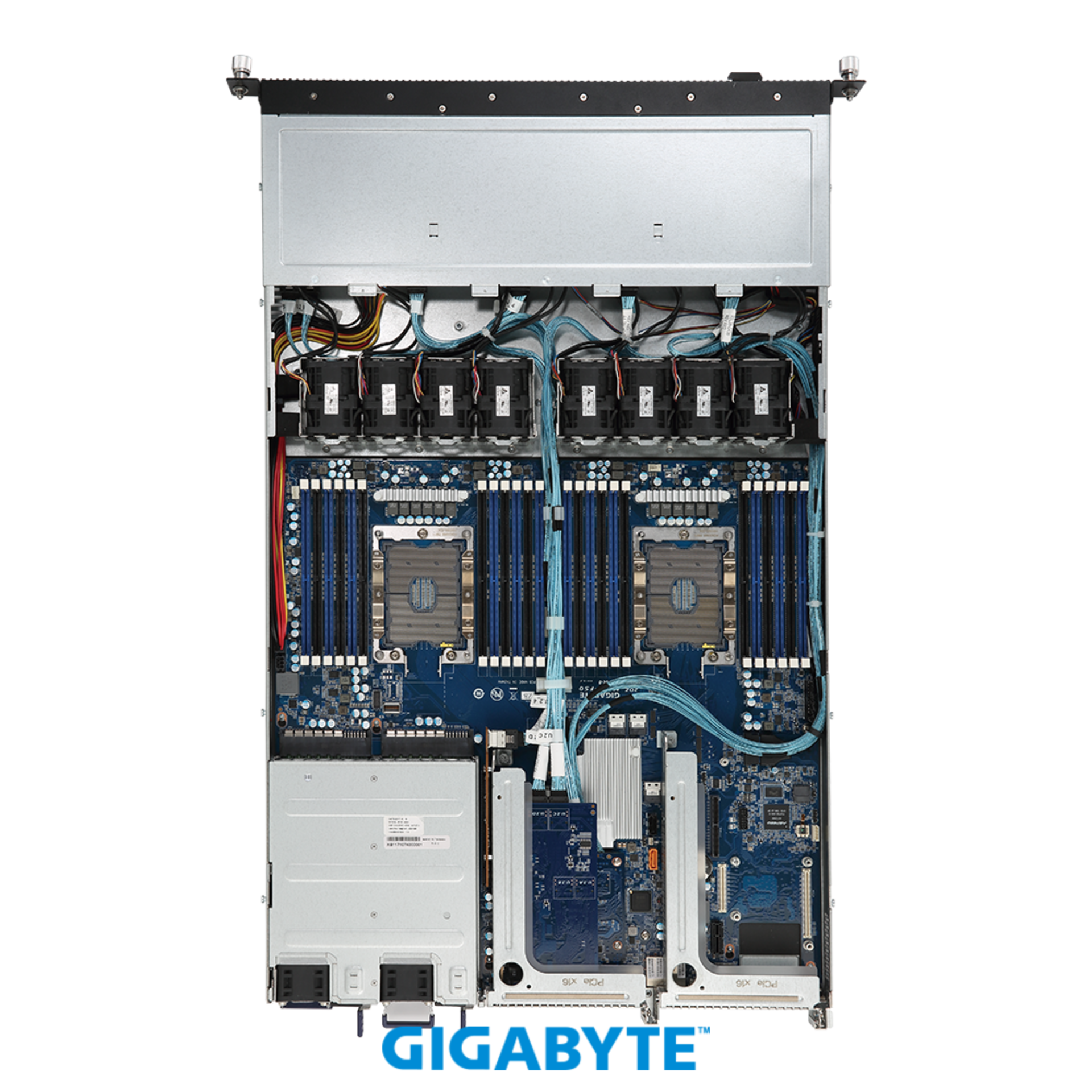 Платформа Gigabyte 1U R181-NA0, До двух процессоров Intel  Xeon Scalable Gen2, DDR4, 10x2,5" U.2 NVMe, 2x1000Base-T