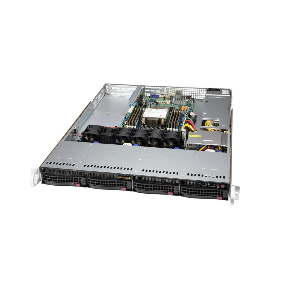 Платформа Supermicro 1U SYS-510P-WTR Один процессор Intel  Xeon Scalable, DDR4, 4x3,5" HDD SATA, 2x10GBase-T